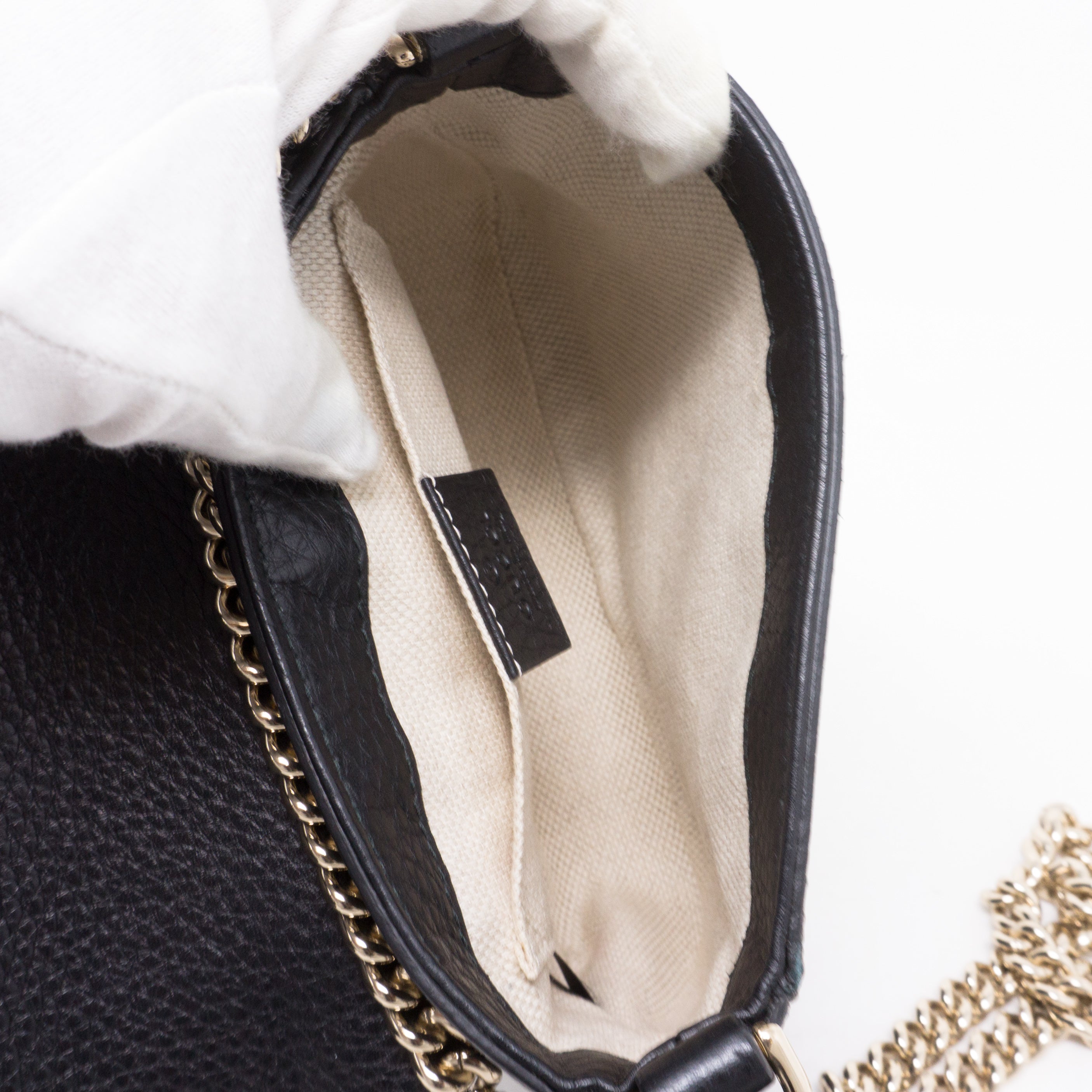 Soho Small Chain Bag Black Leather