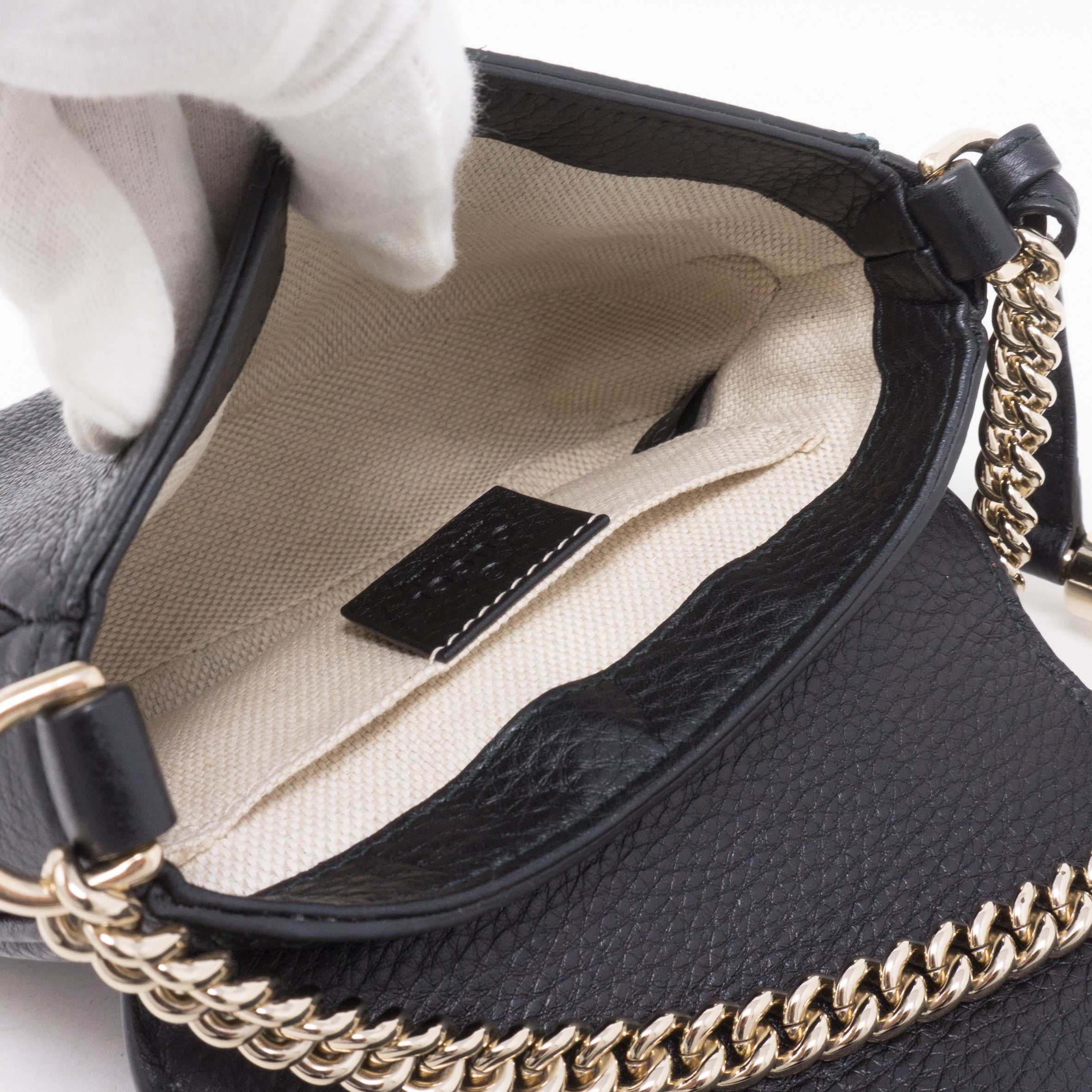 Soho Small Chain Bag Black Leather