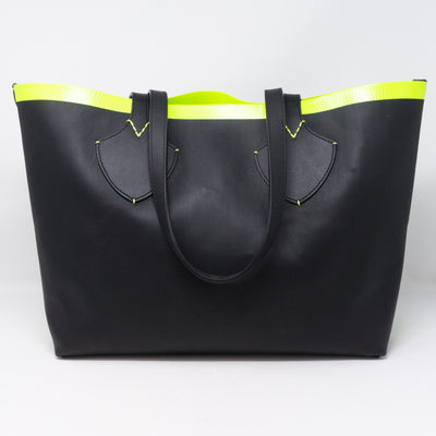 Giant Check Reversible Tote Black