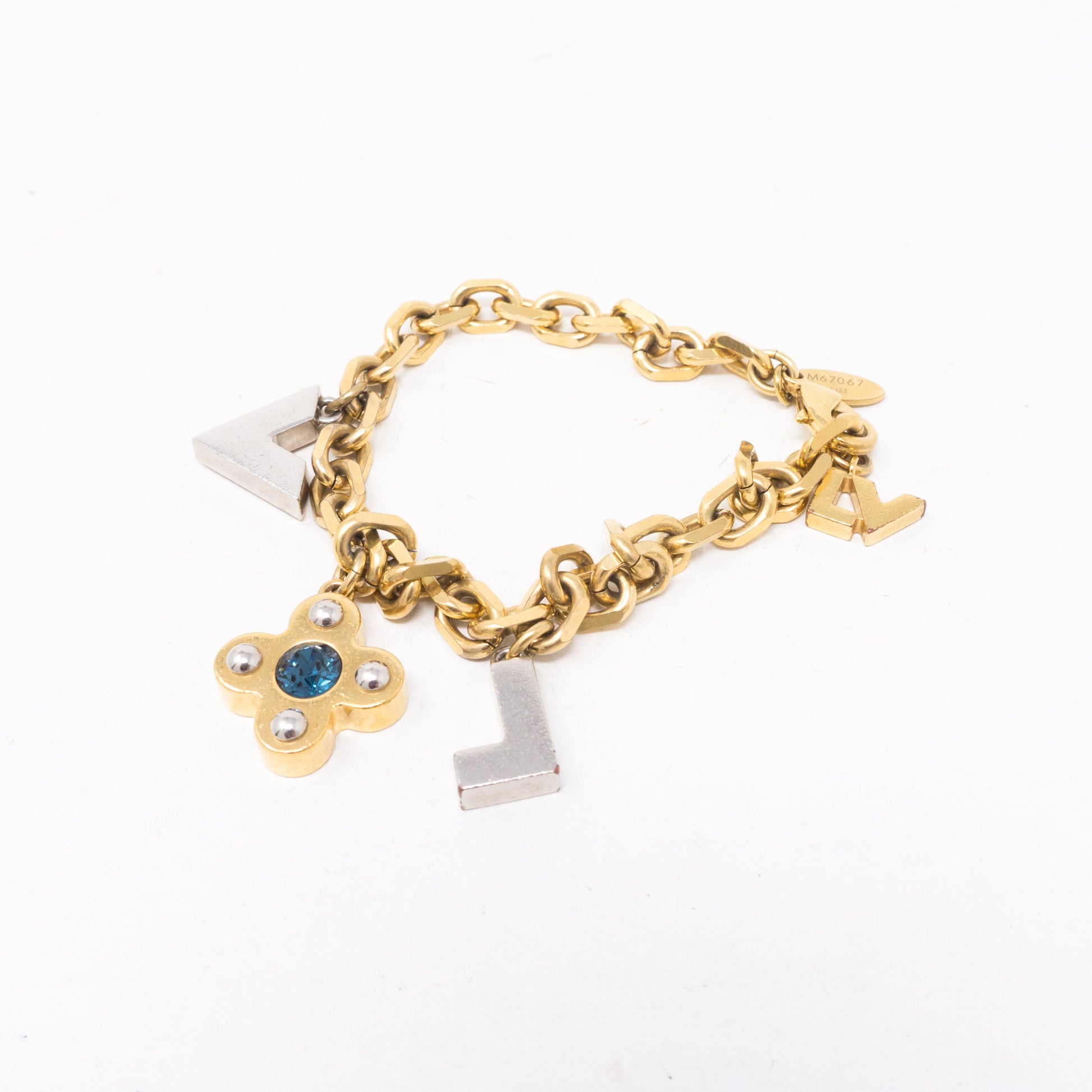 Authentic Louis Vuitton Love Letters Charm Bracelet