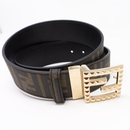 Zucca Canvas and Leather Reversible Belt