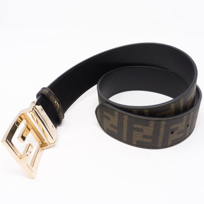 Zucca Canvas and Leather Reversible Belt