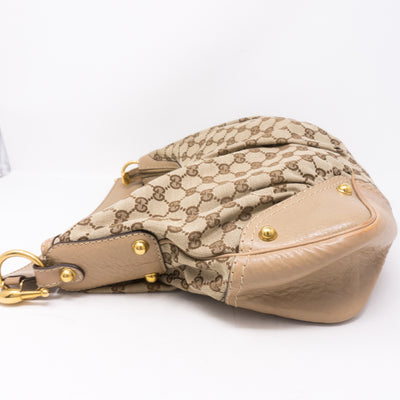 Beige Medium Jockey Hobo