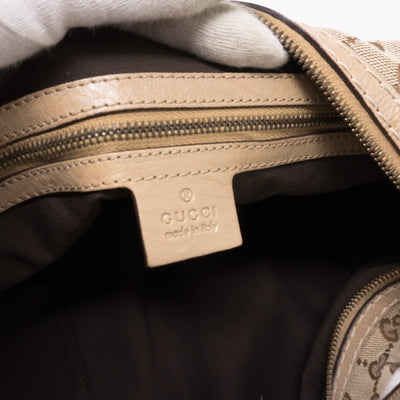 Beige Medium Jockey Hobo