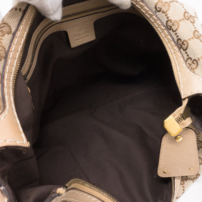 Beige Medium Jockey Hobo