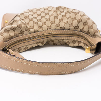 Beige Medium Jockey Hobo