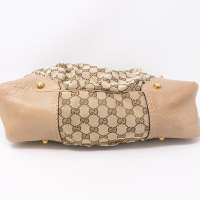 Beige Medium Jockey Hobo