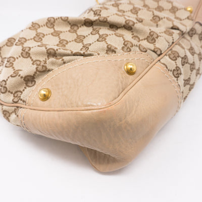 Beige Medium Jockey Hobo