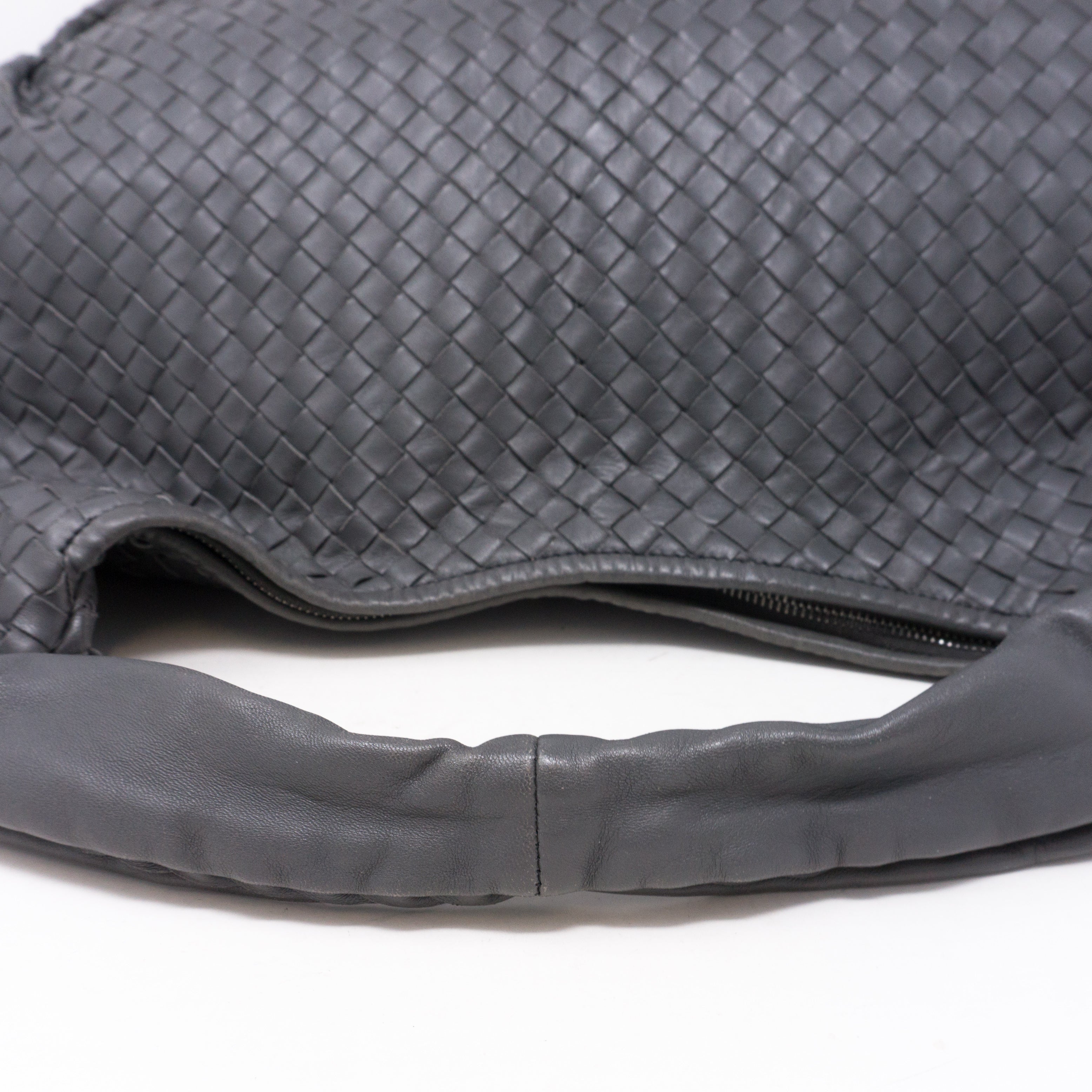 Intrecciato Veneta Gray Hobo Bag
