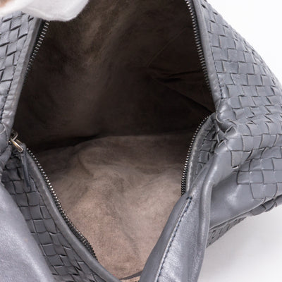 Intrecciato Veneta Gray Hobo Bag