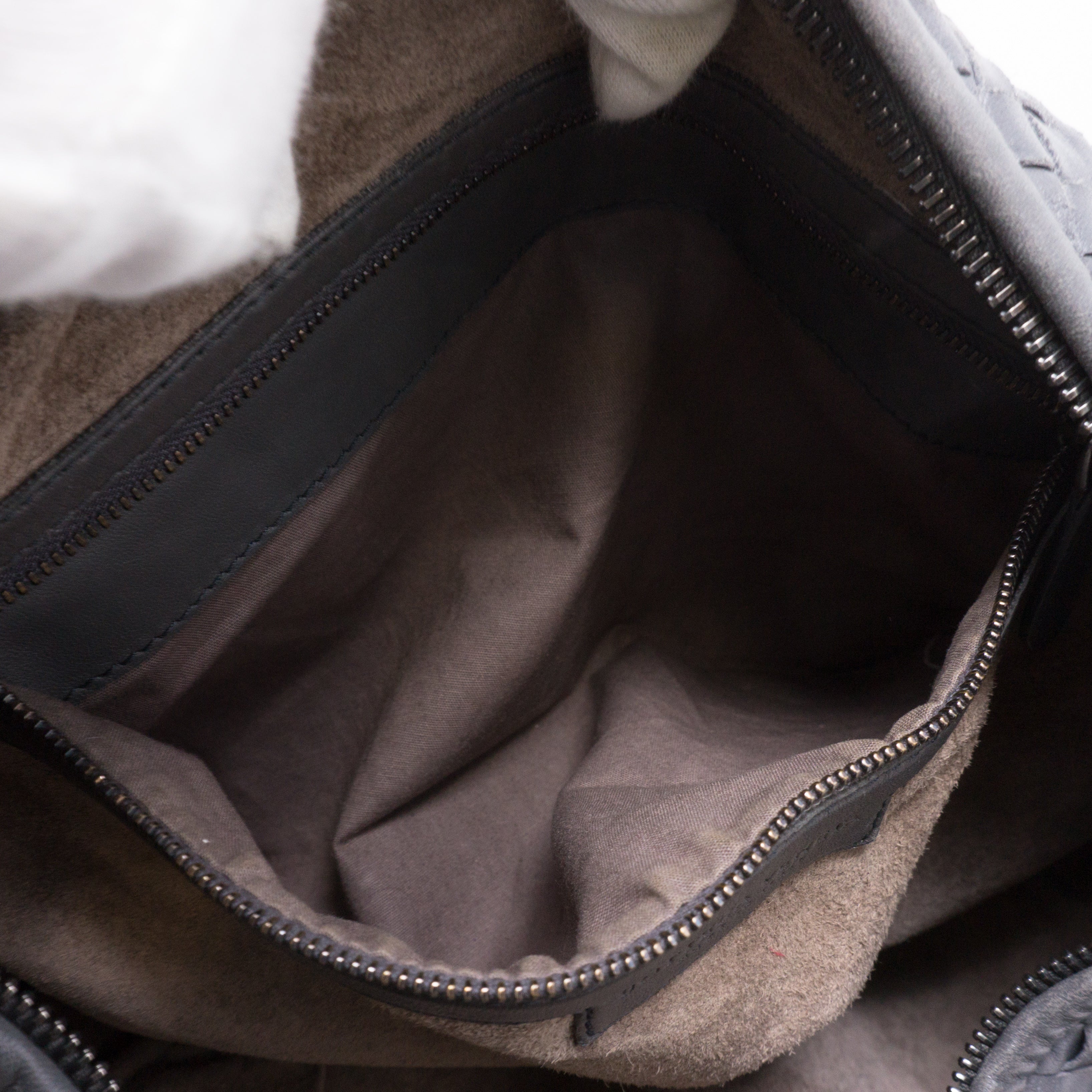 Intrecciato Veneta Gray Hobo Bag