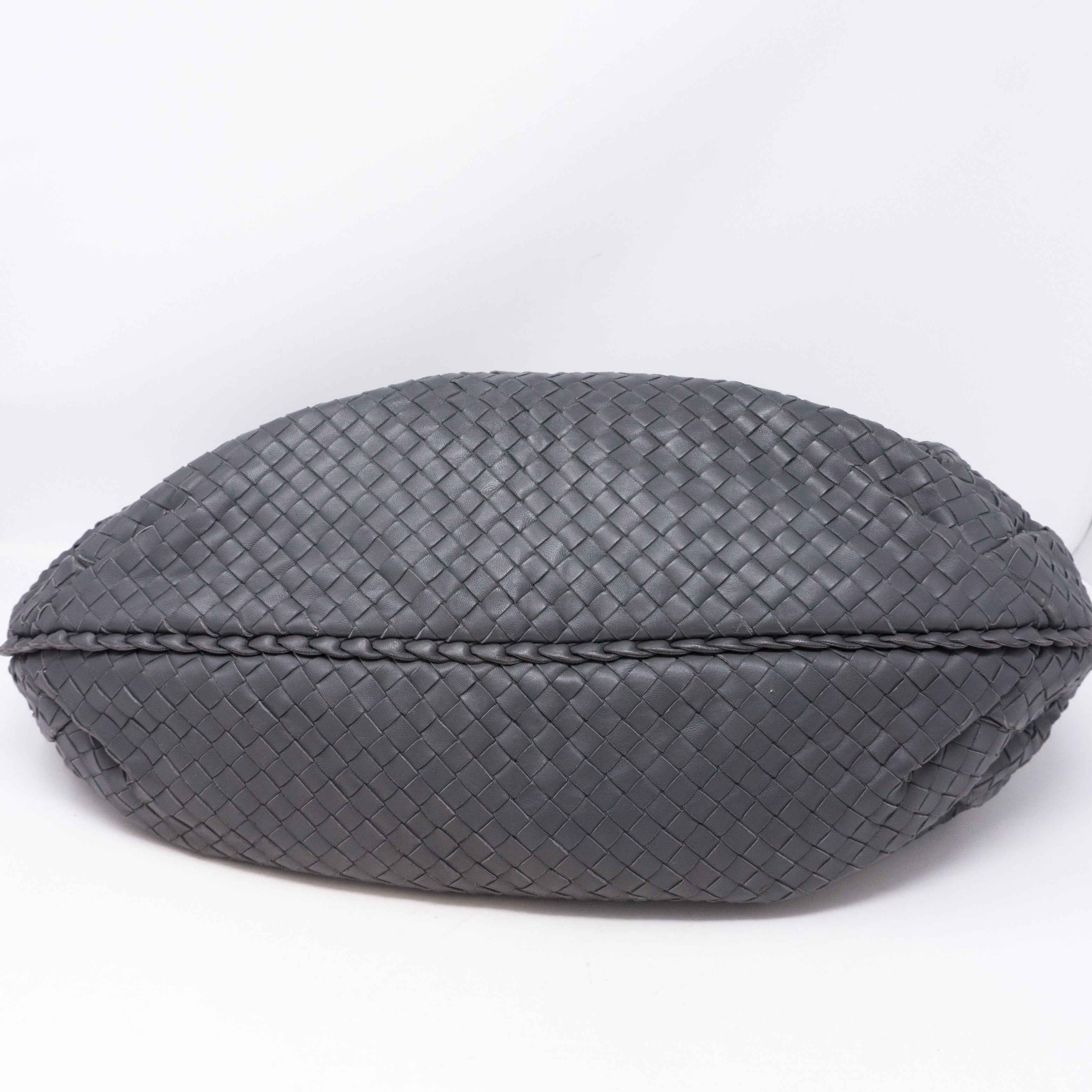 Intrecciato Veneta Gray Hobo Bag