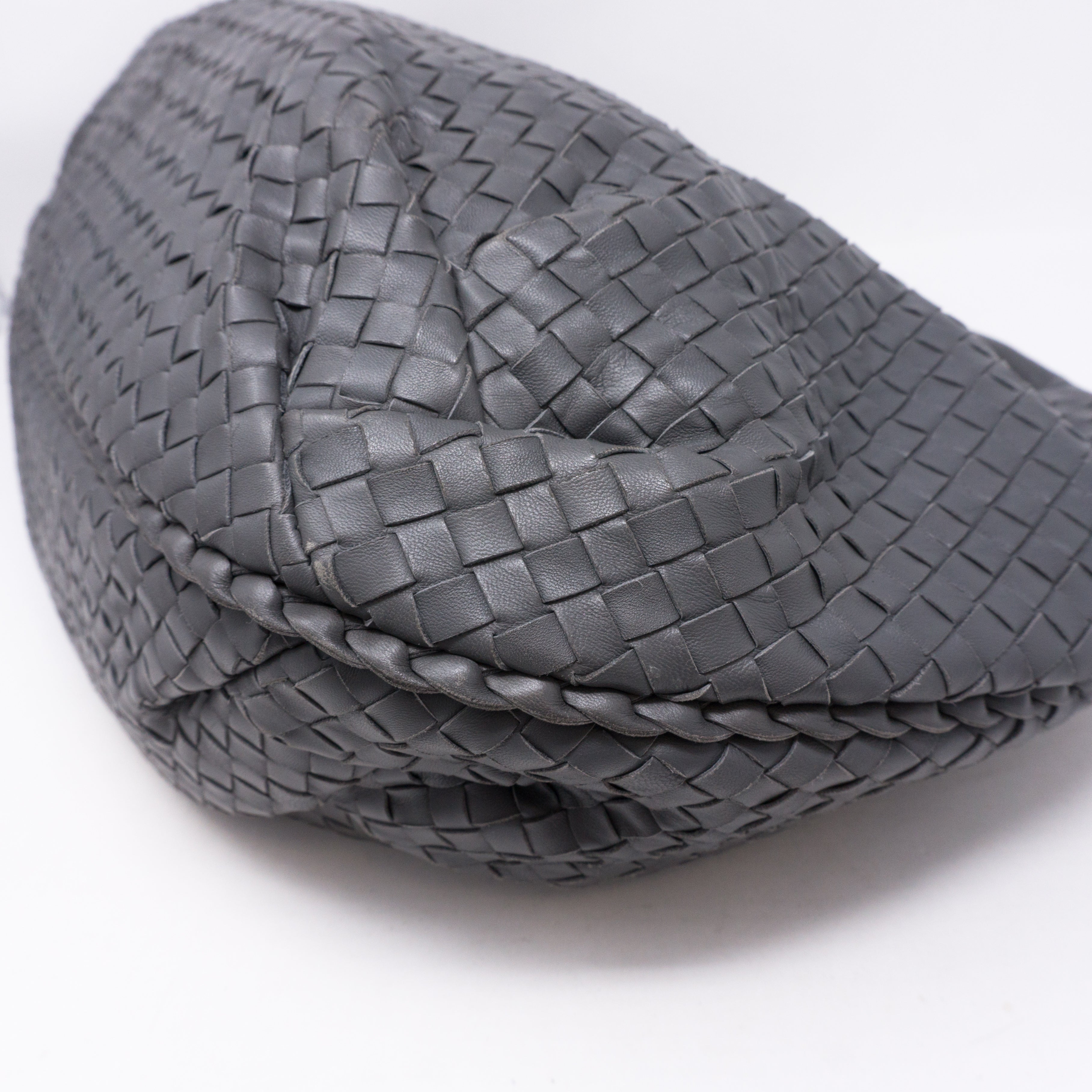 Intrecciato Veneta Gray Hobo Bag