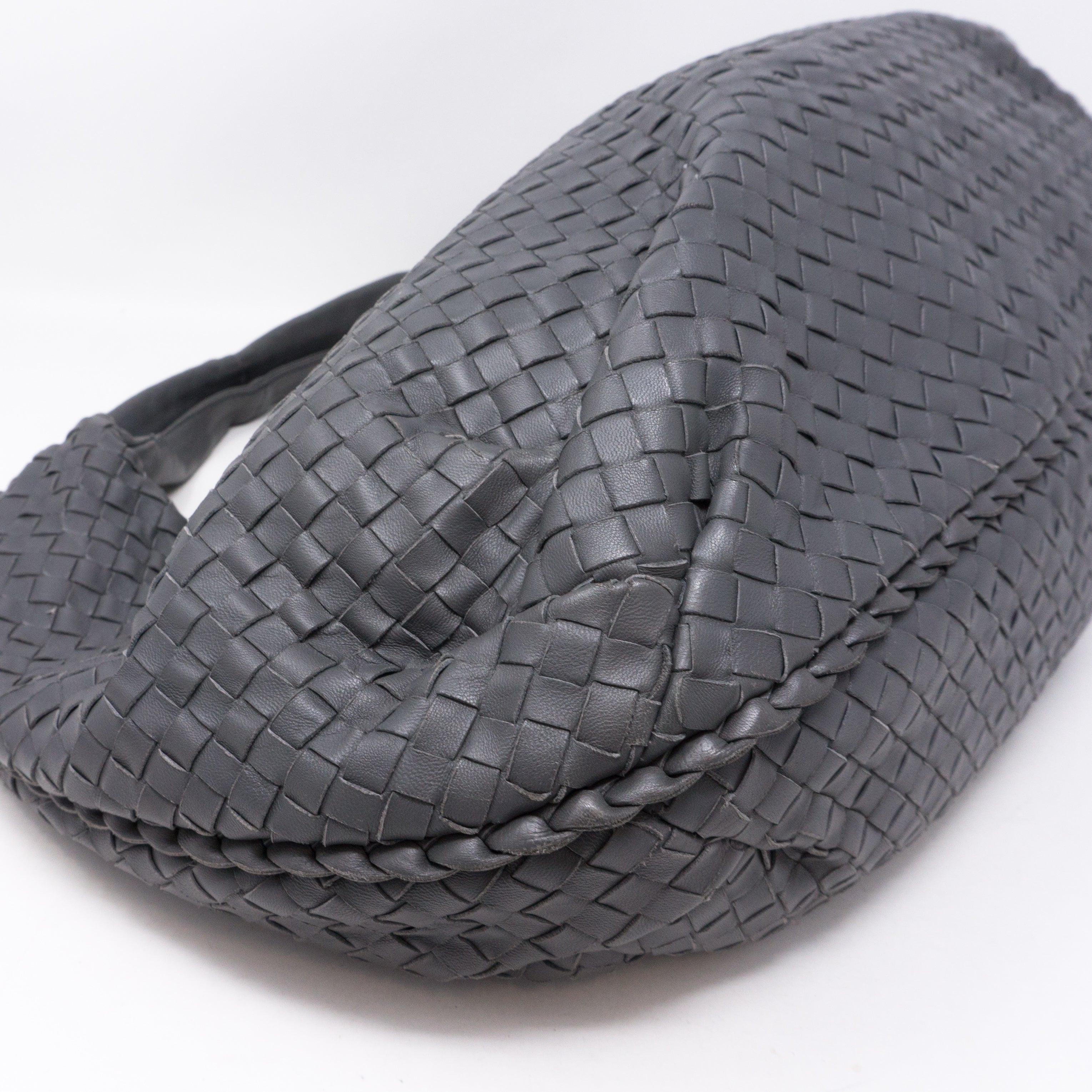 Intrecciato Veneta Gray Hobo Bag
