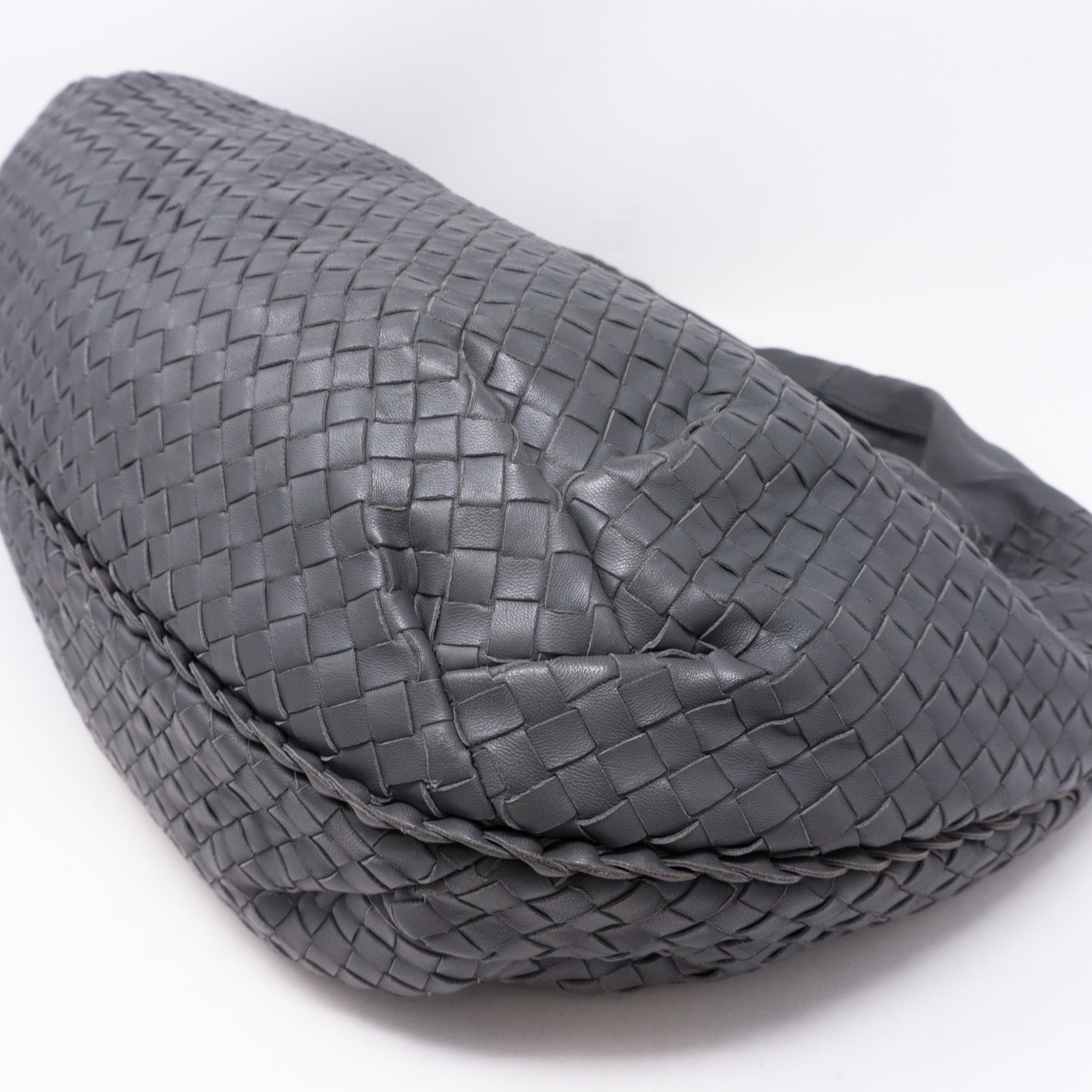 Intrecciato Veneta Gray Hobo Bag