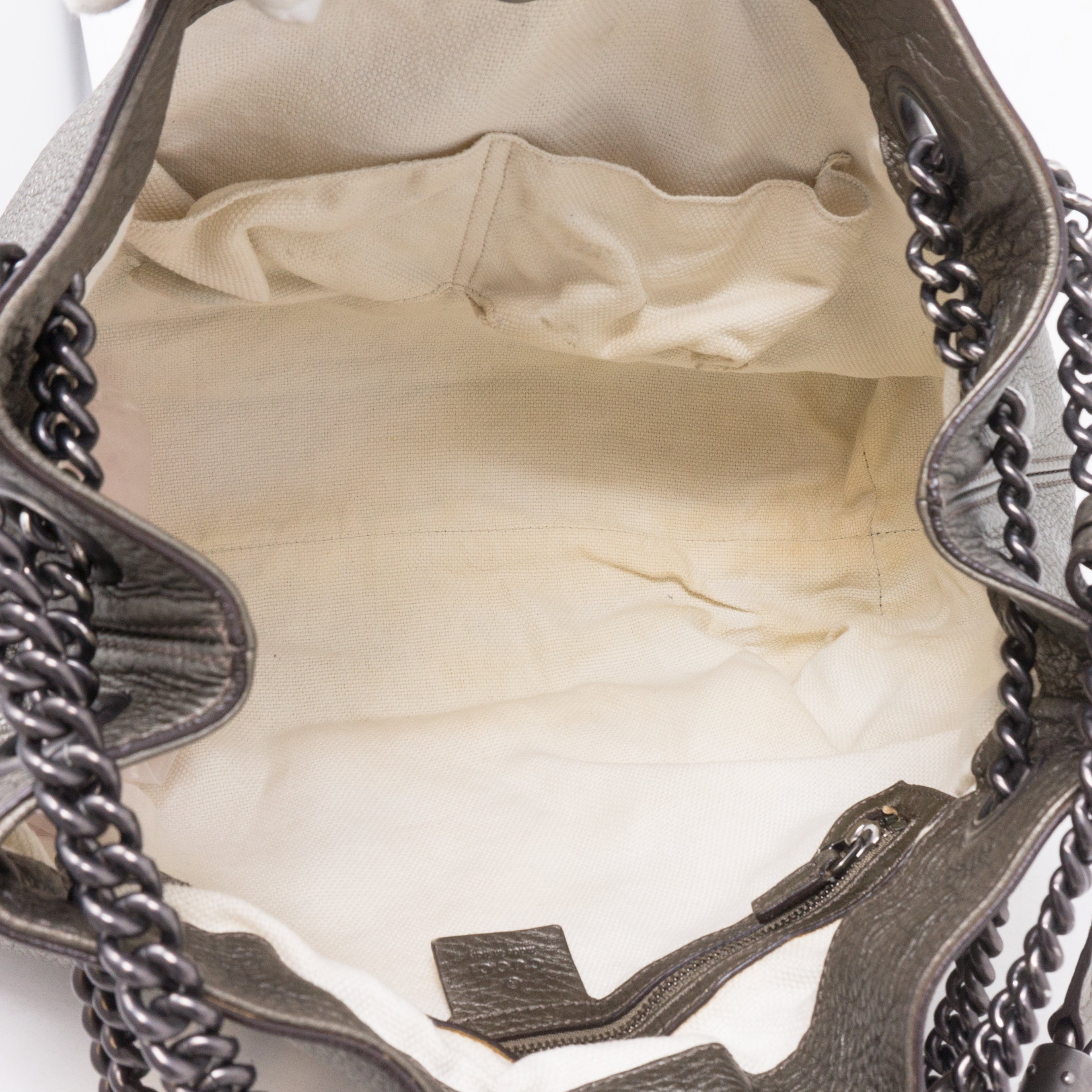 Soho Tassel Chain Pewter Leather Bag
