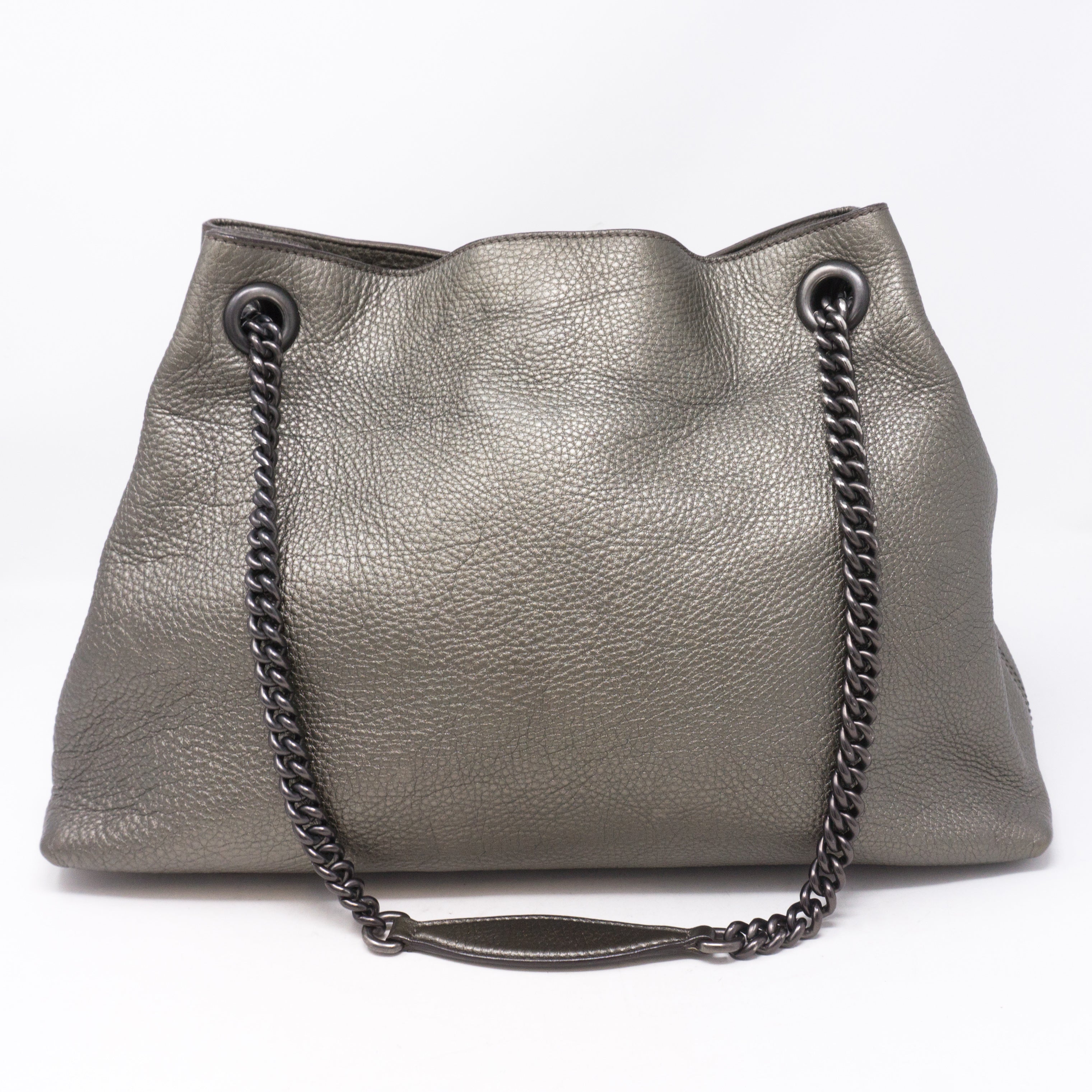 Soho Tassel Chain Pewter Leather Bag