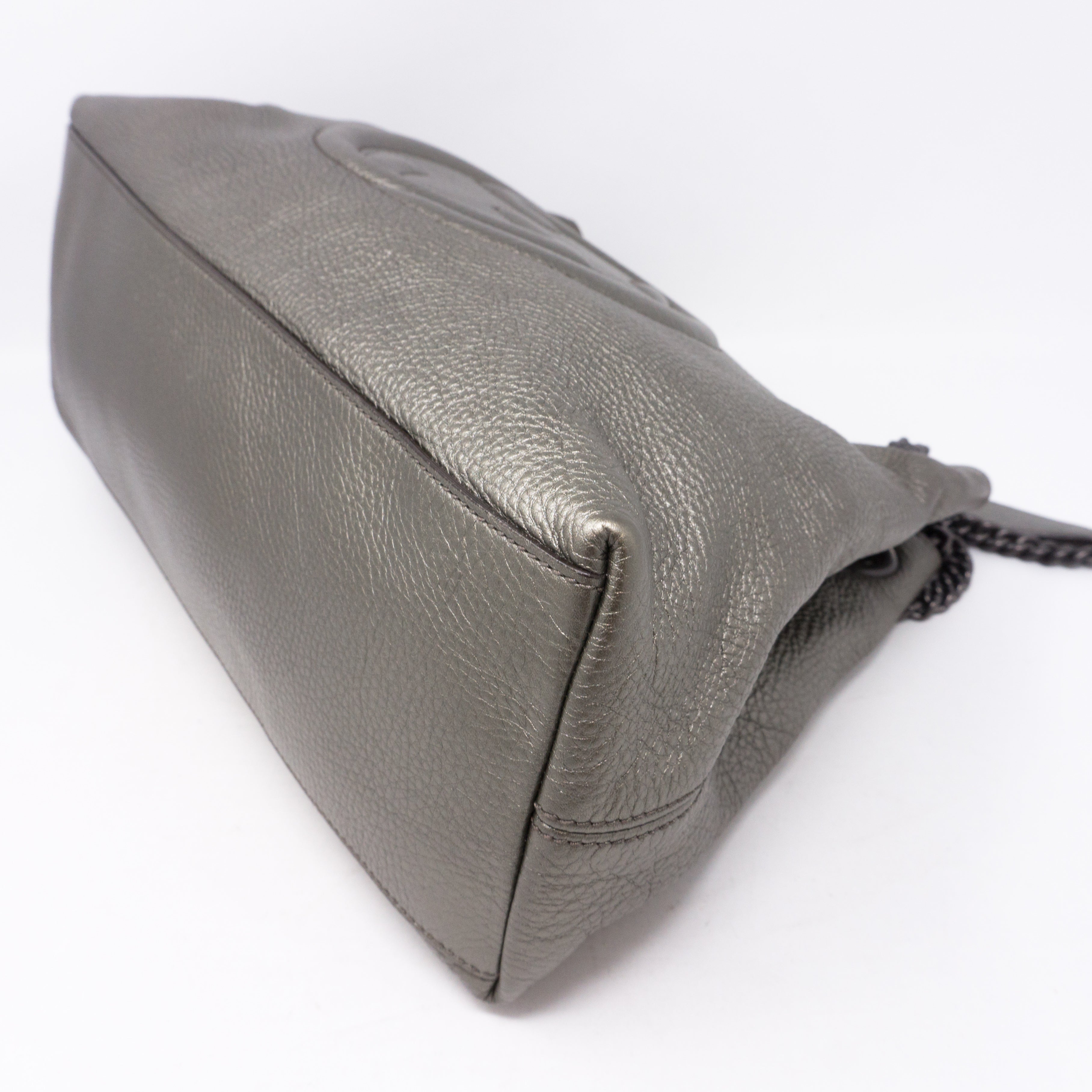 Soho Tassel Chain Pewter Leather Bag