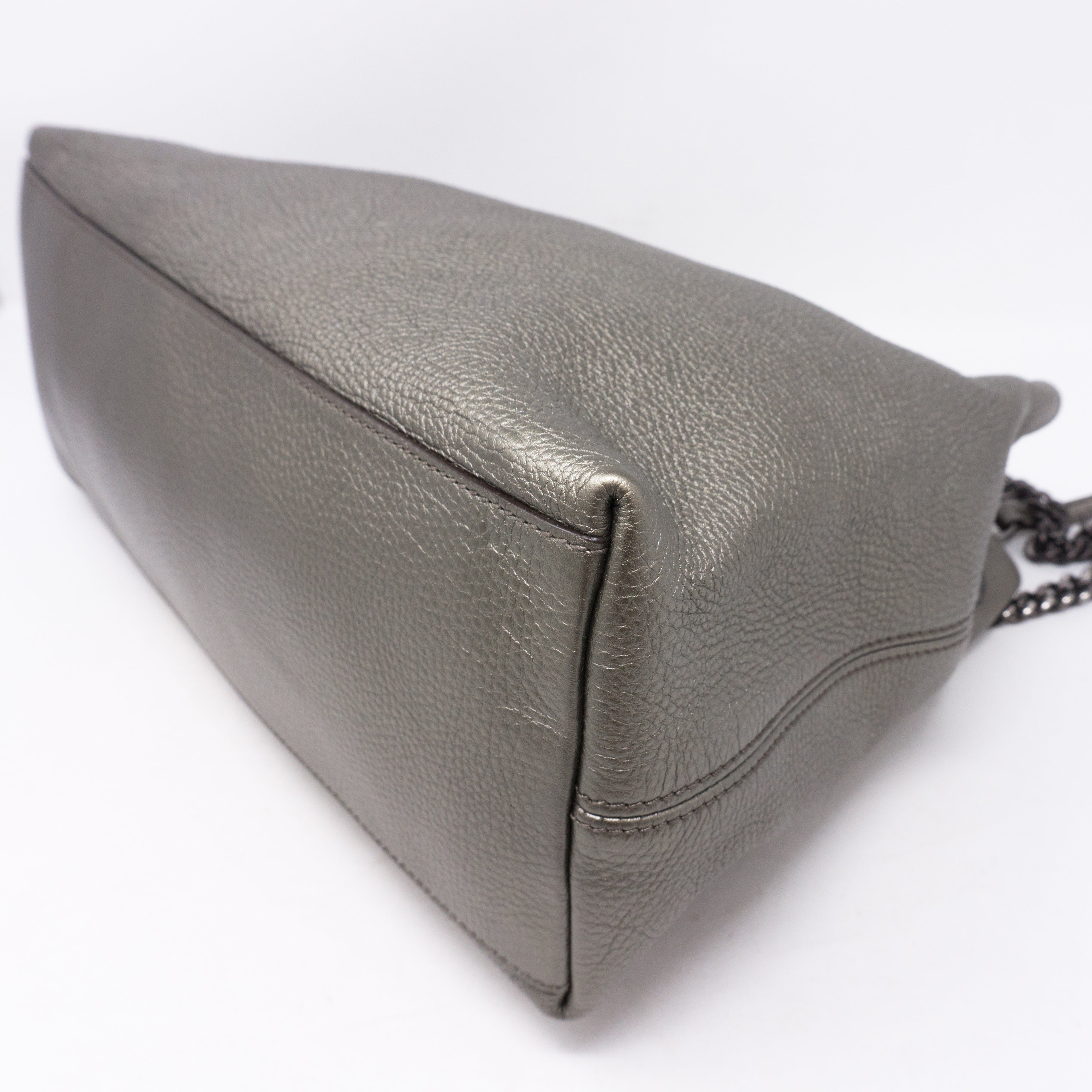 Soho Tassel Chain Pewter Leather Bag