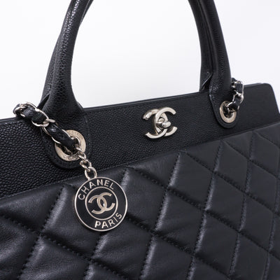 Bi-Coco Shopper Tote Black Quilted Leather