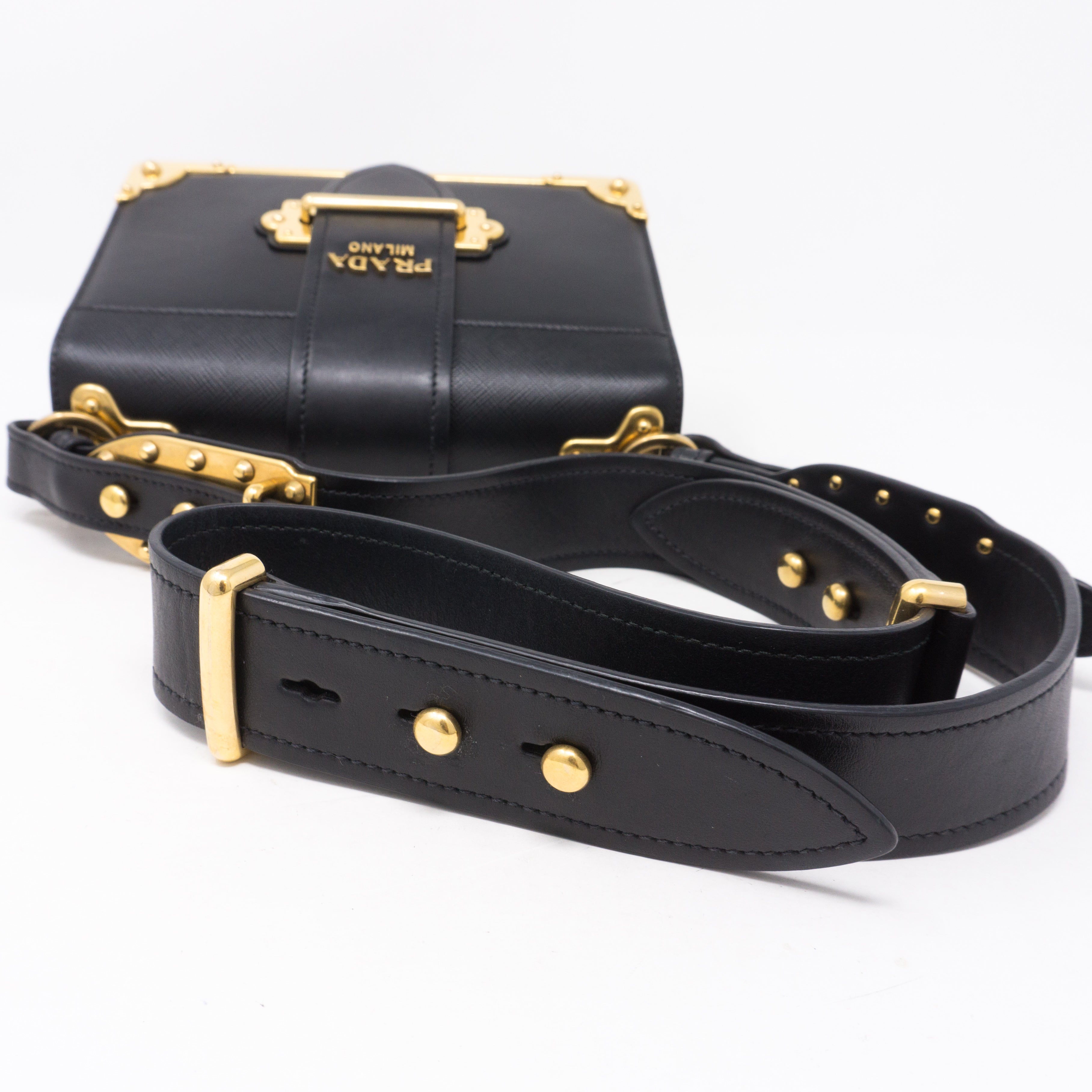 Cahier Black Leather Bag
