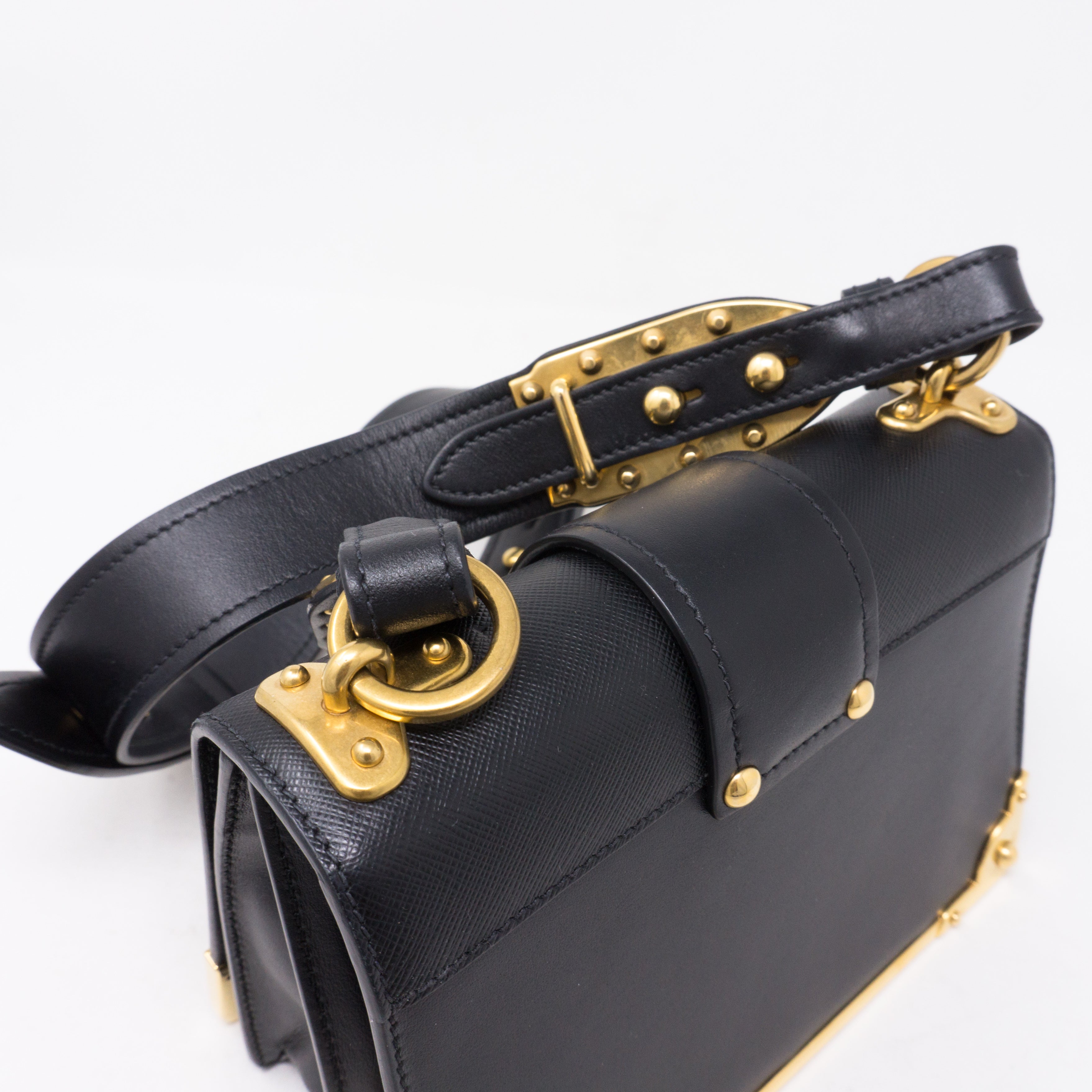 Cahier Black Leather Bag