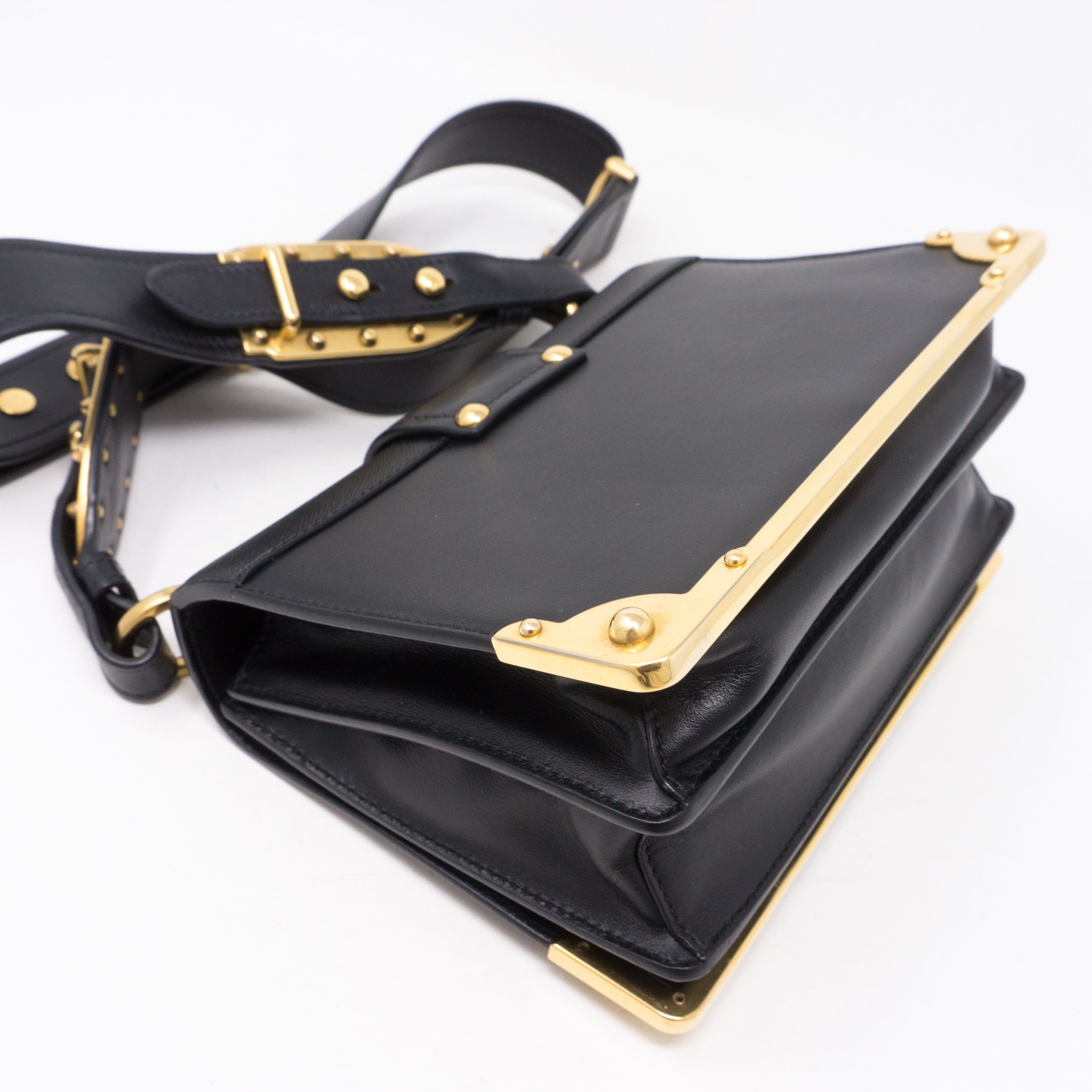 Cahier Black Leather Bag