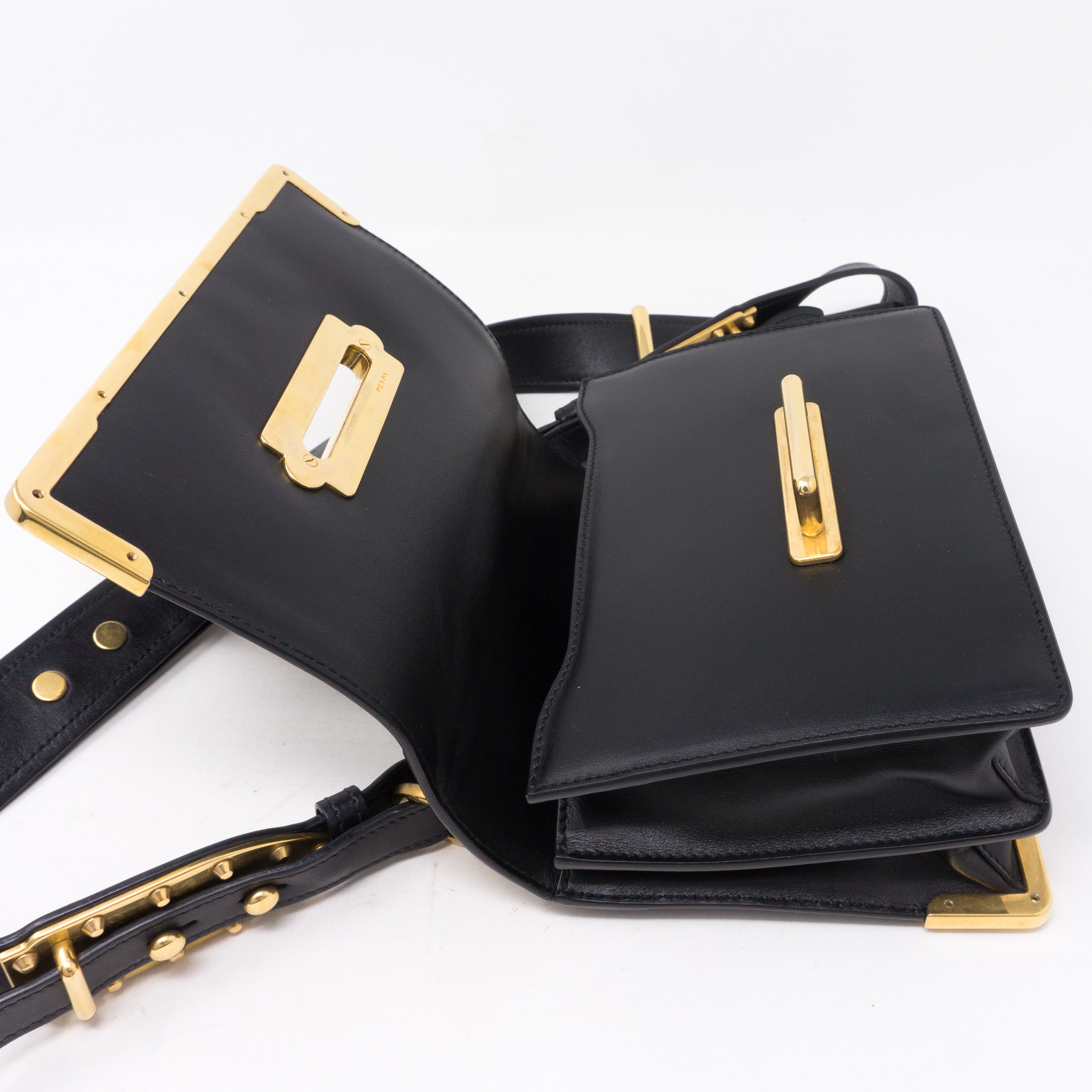 Cahier Black Leather Bag