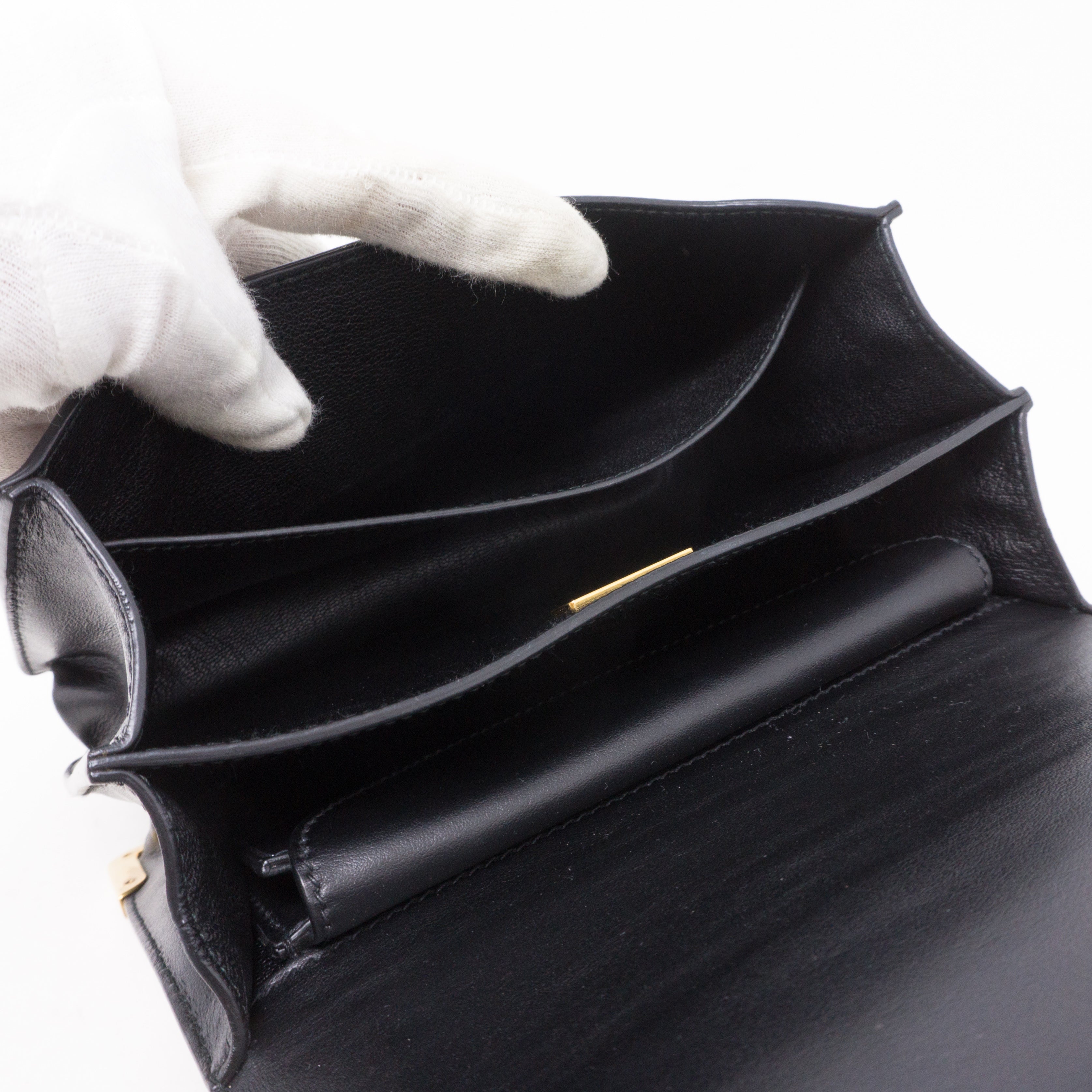 Cahier Black Leather Bag