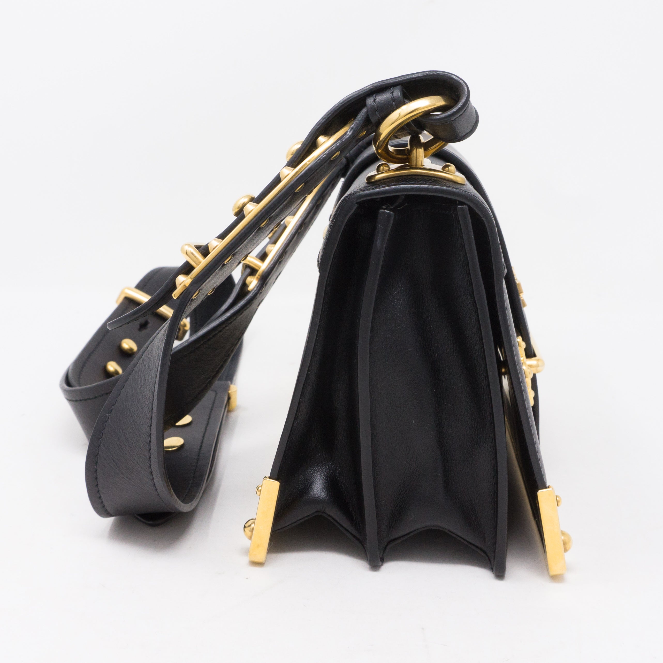 Cahier Black Leather Bag