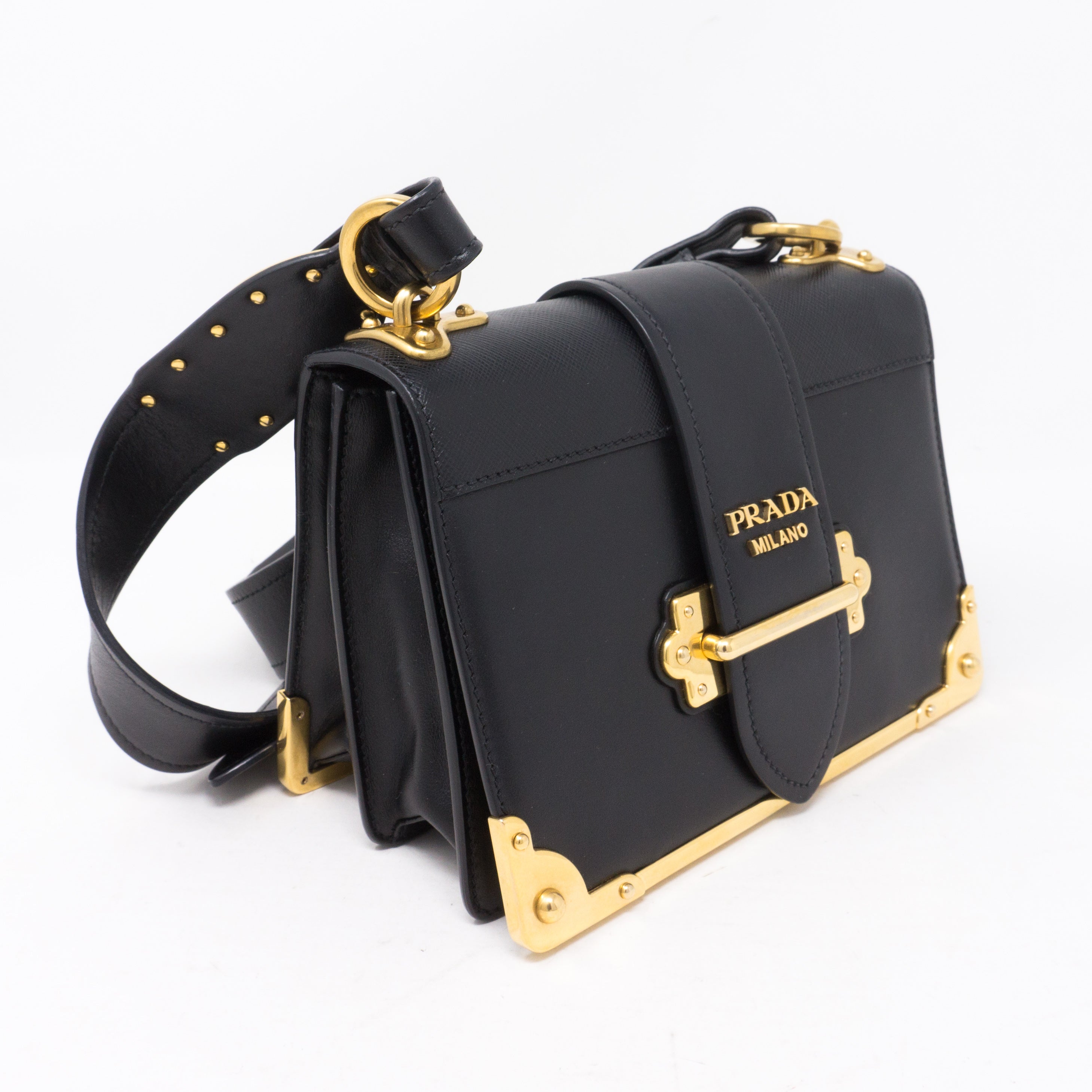 Cahier Black Leather Bag
