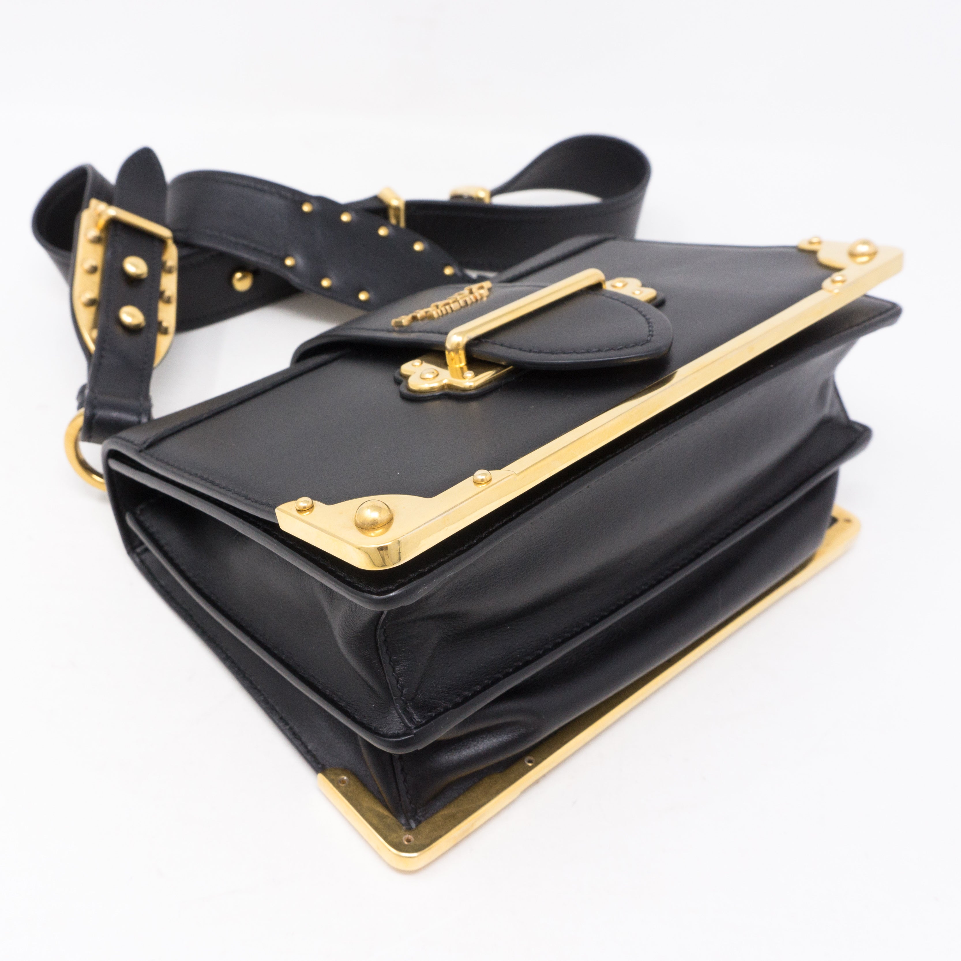 Cahier Black Leather Bag