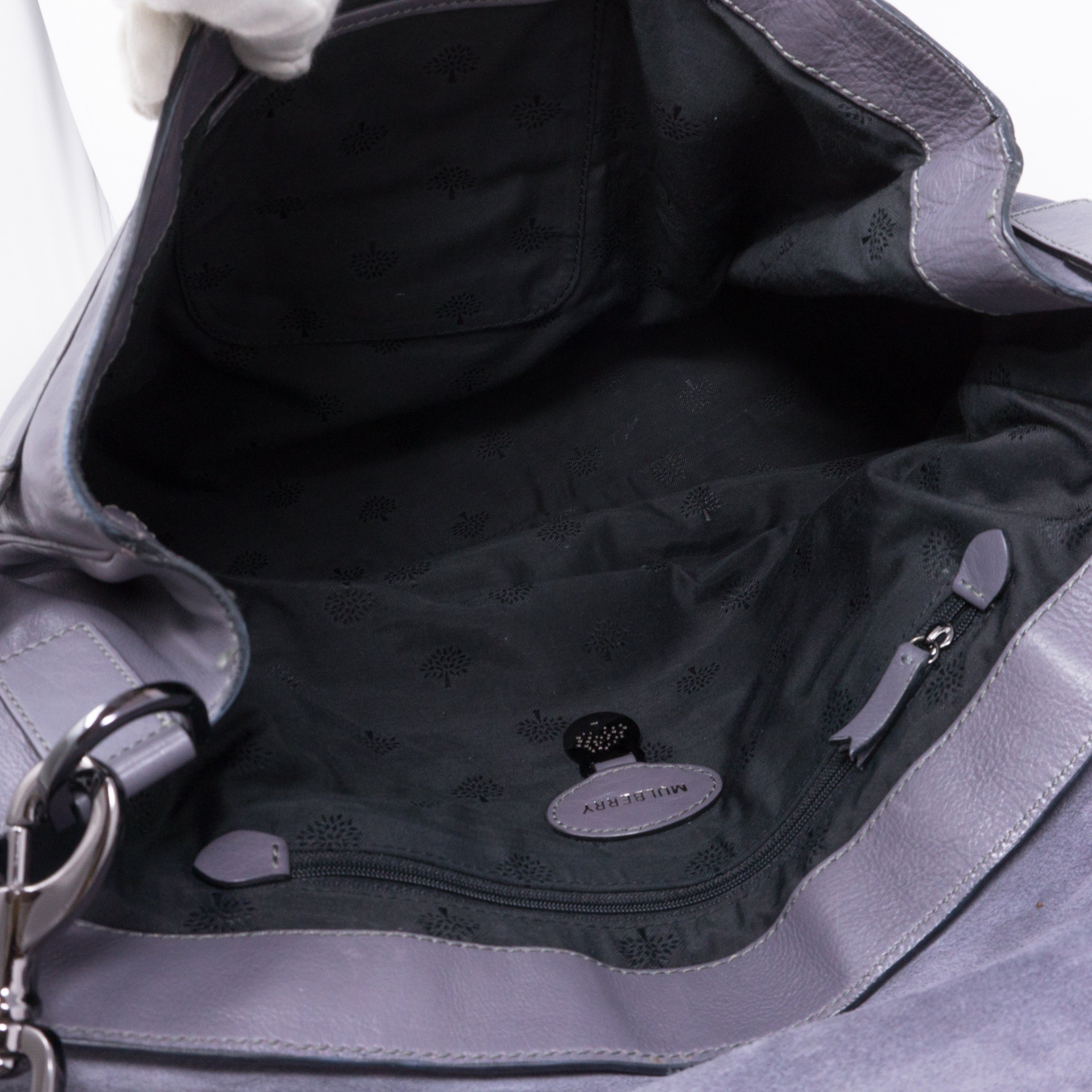 Alexa Oversized Slate Gray Leather