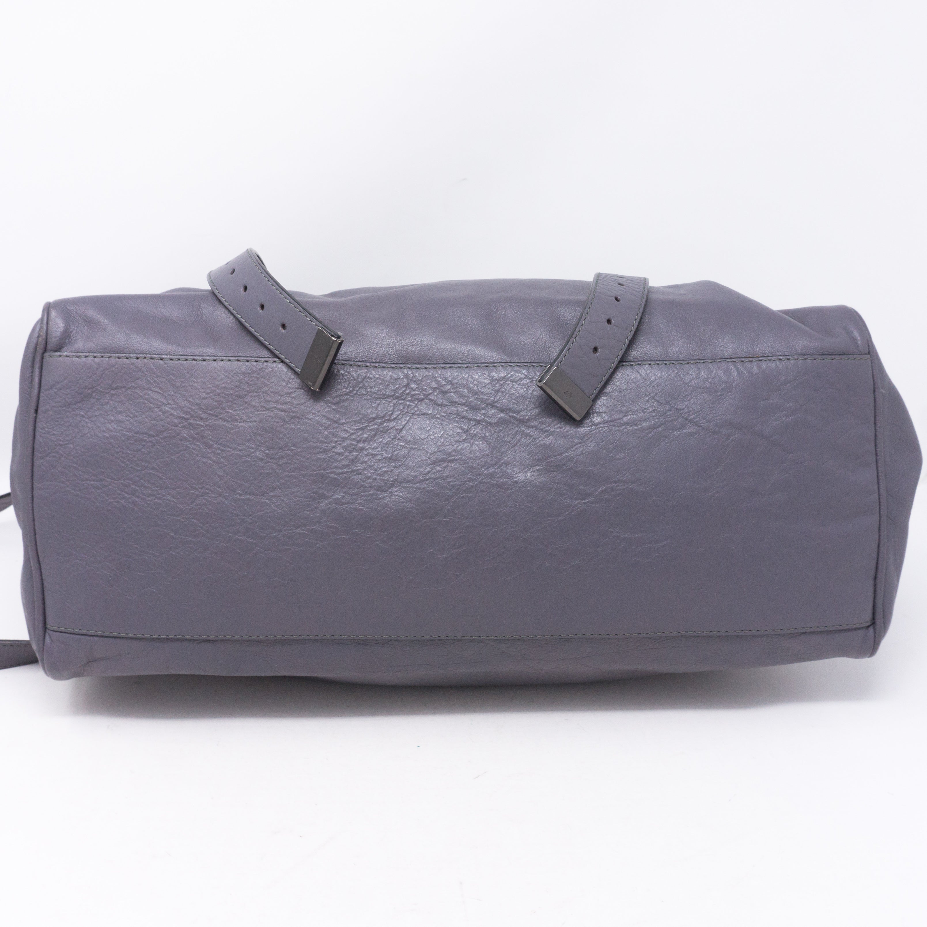 Alexa Oversized Slate Gray Leather