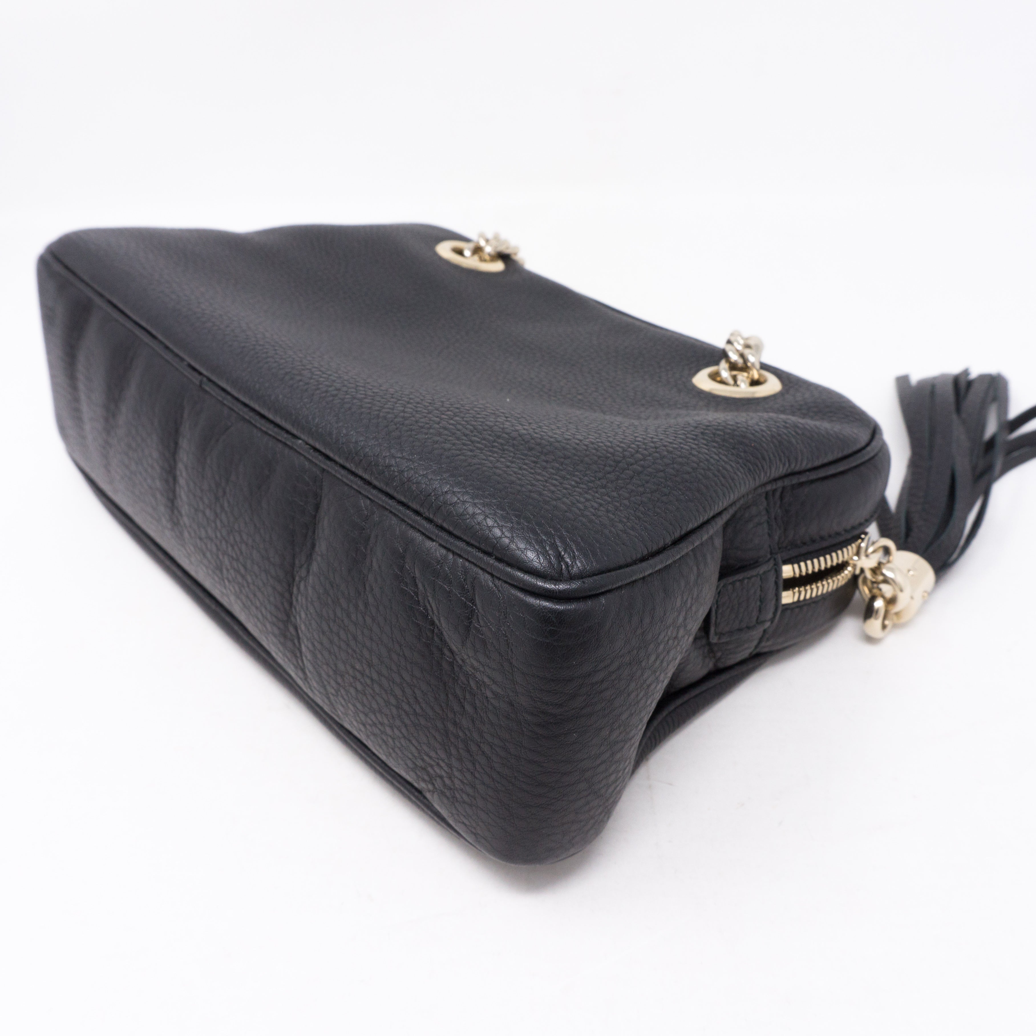 Soho Double Chain Black Leather