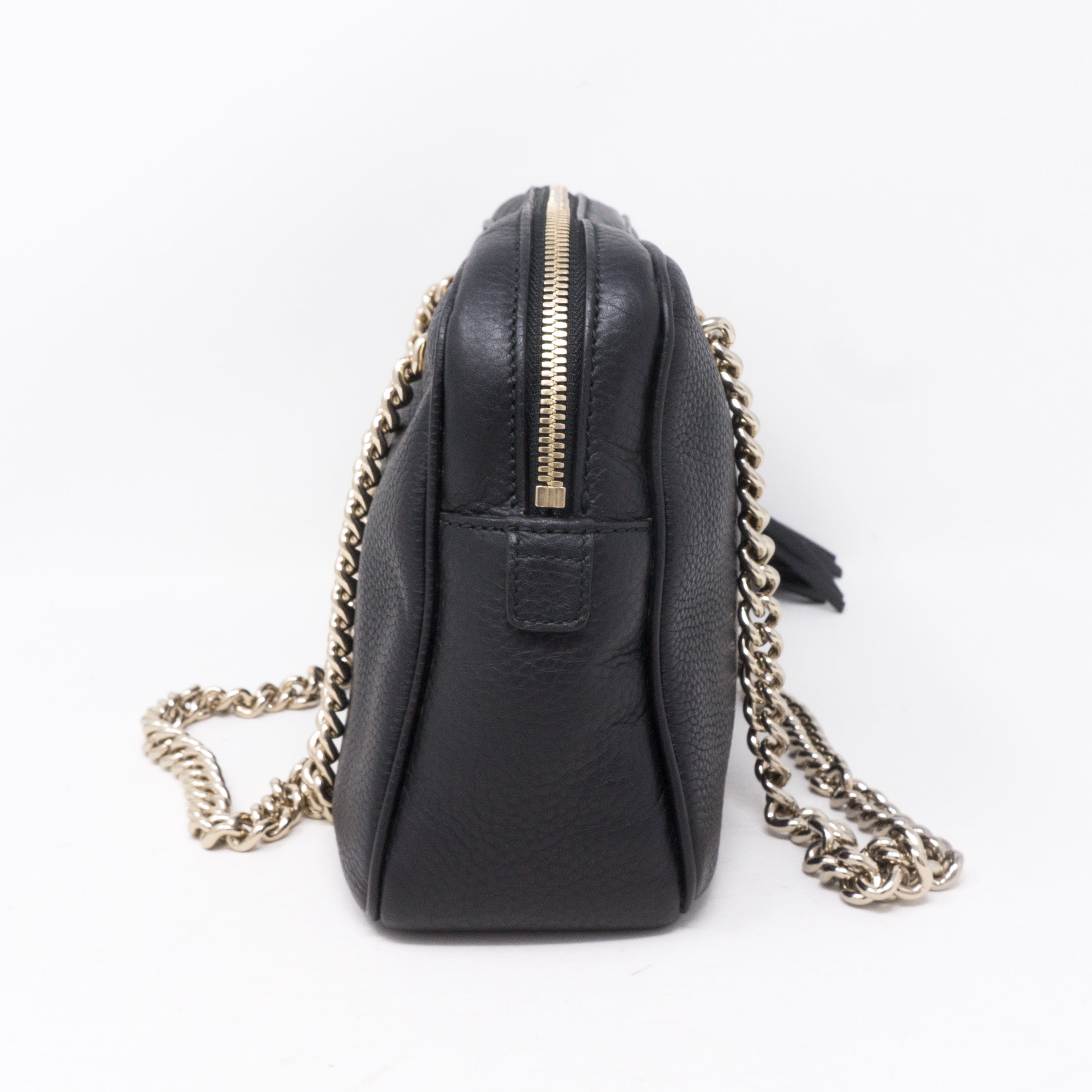Soho Double Chain Black Leather