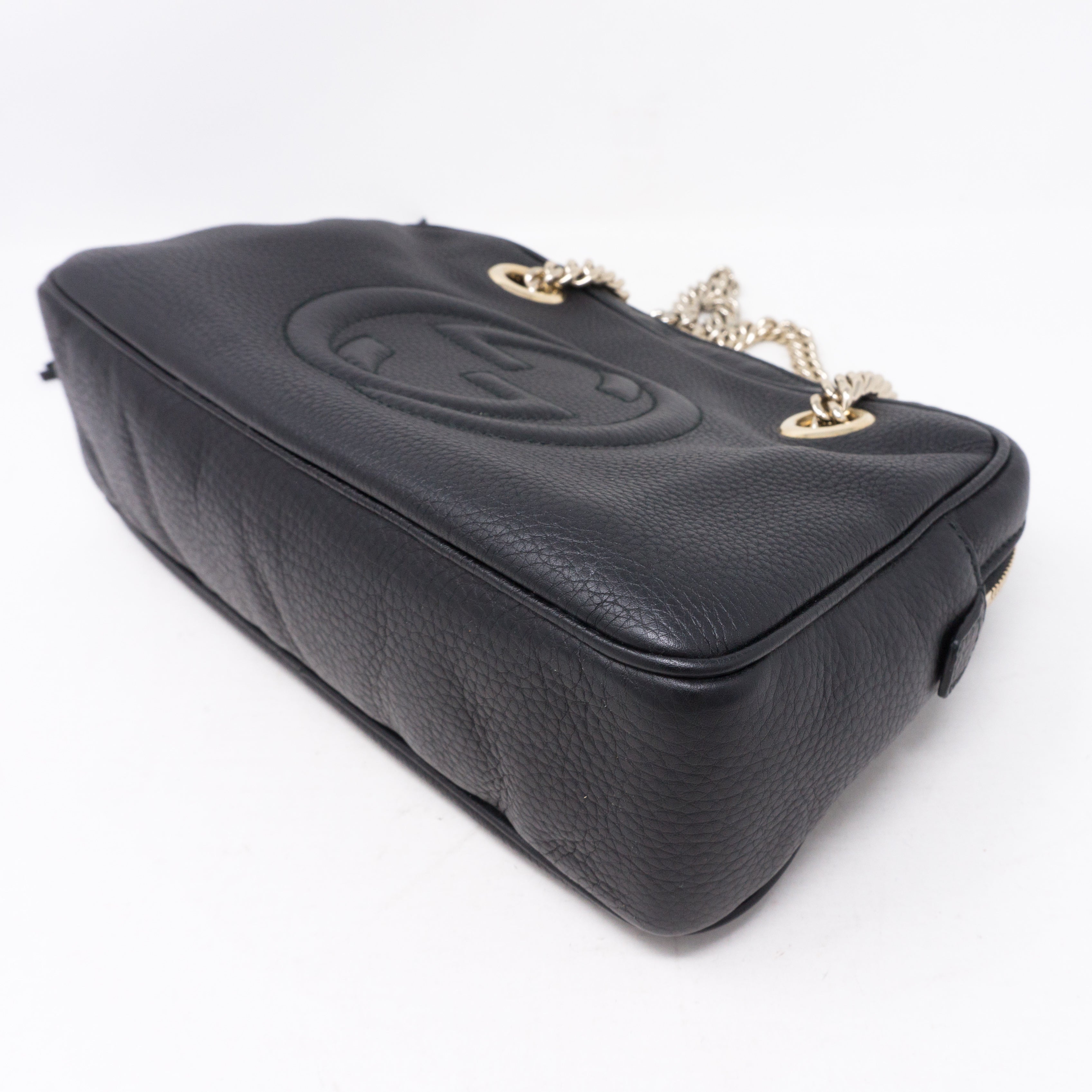 Soho Double Chain Black Leather
