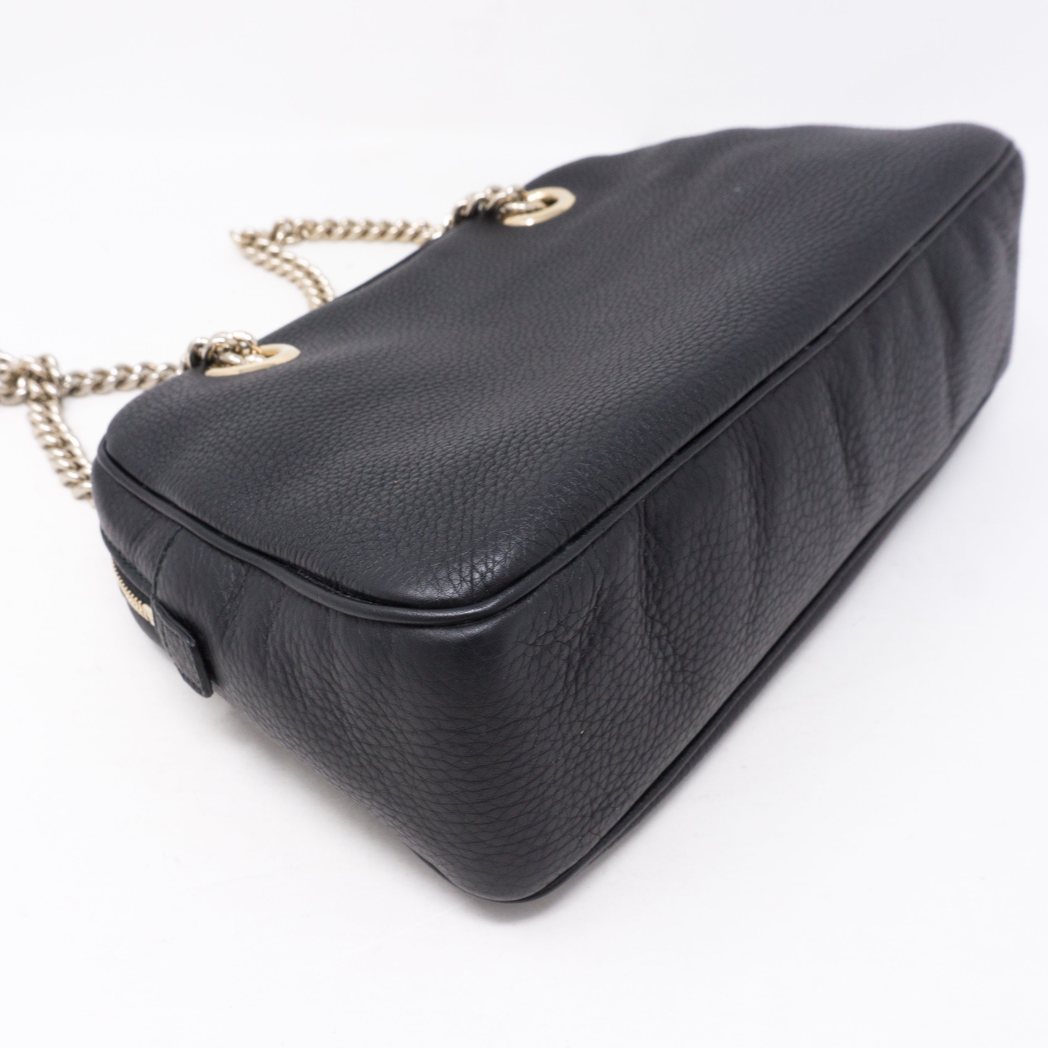 Soho Double Chain Black Leather