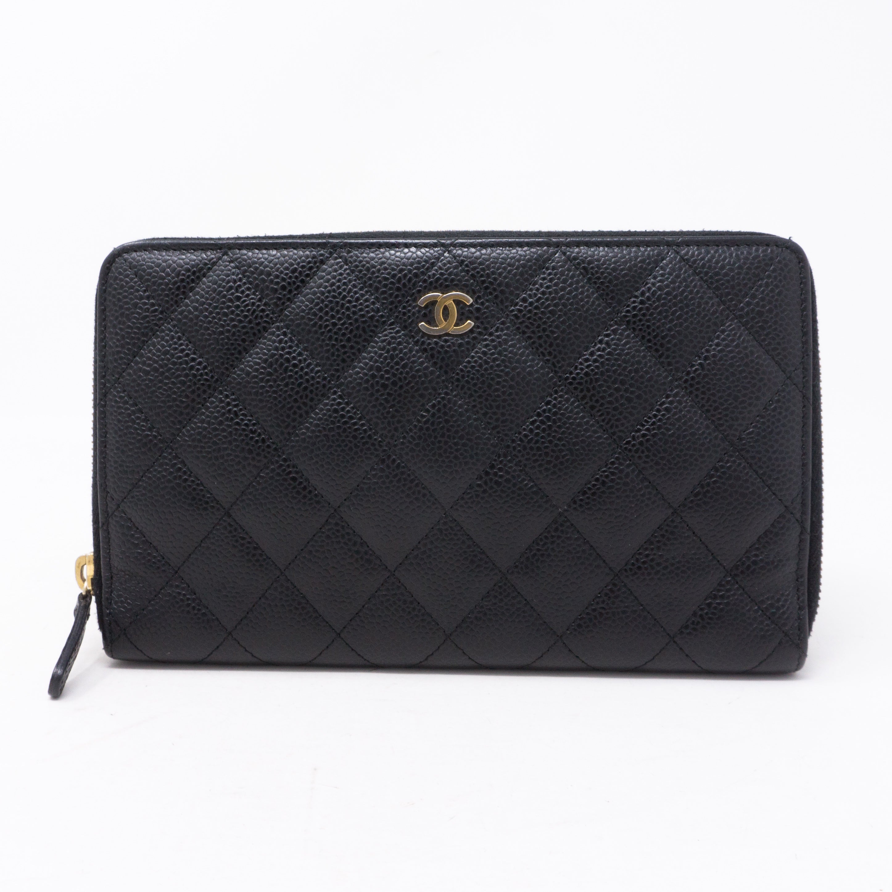 Organizer Wallet Black Caviar Leather