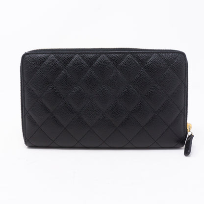 Organizer Wallet Black Caviar Leather