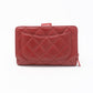 CC Bifold Quilted Red Leather Wallet