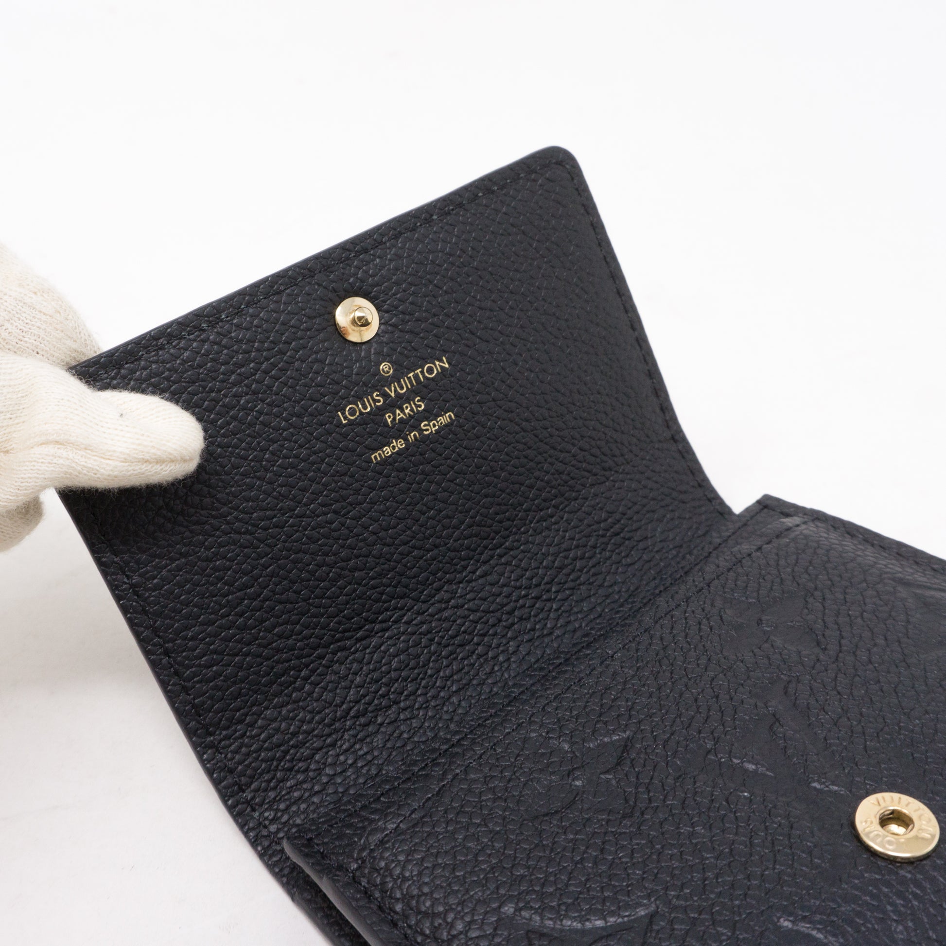 Louis Vuitton Business Card Holder Black Monogram Empreinte
