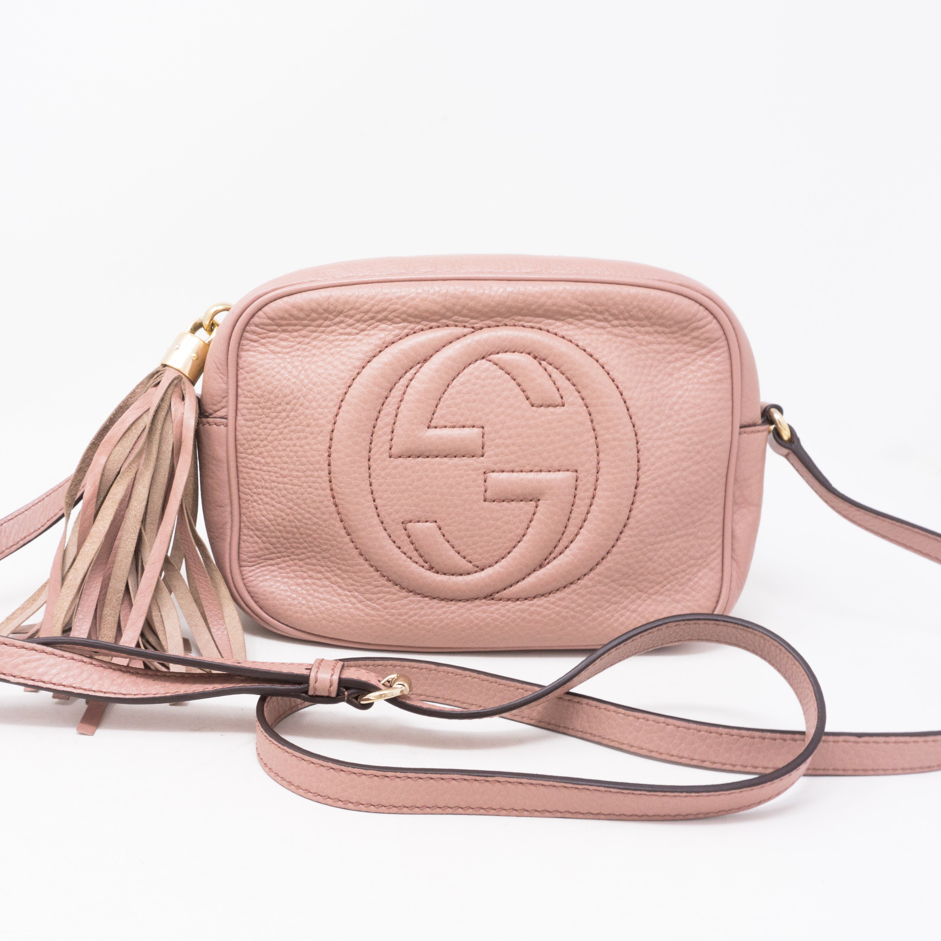Disco Soho Light Pink Leather Bag