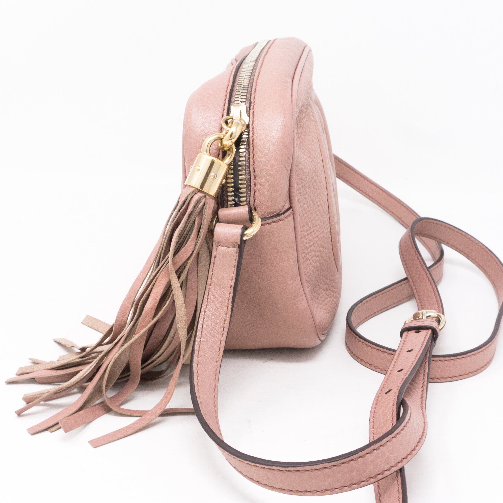 Disco Soho Light Pink Leather Bag