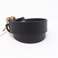 GG Marmont Wide Black Leather Belt 95 cm