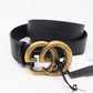 GG Marmont Wide Black Leather Belt 95 cm