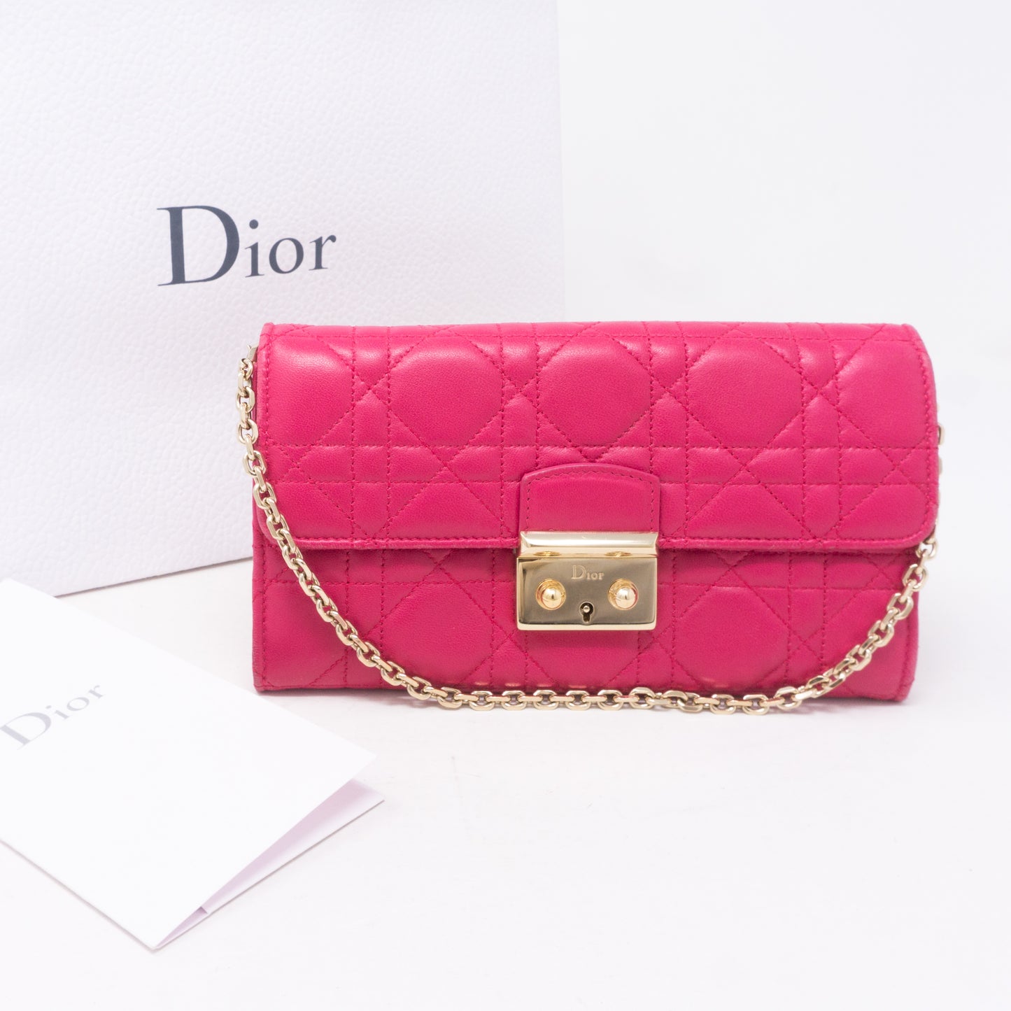 Miss Dior Wallet on Chain Pink