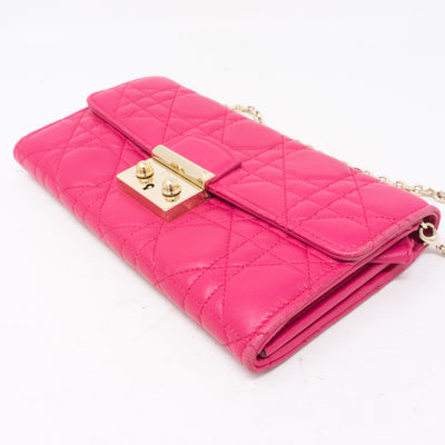 Miss Dior Wallet on Chain Pink