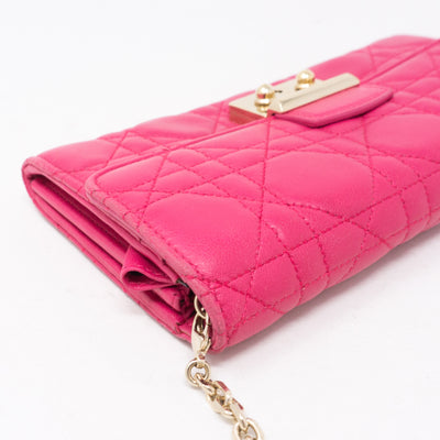 Miss Dior Wallet on Chain Pink