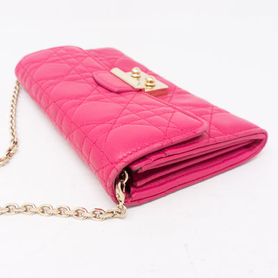 Miss Dior Wallet on Chain Pink